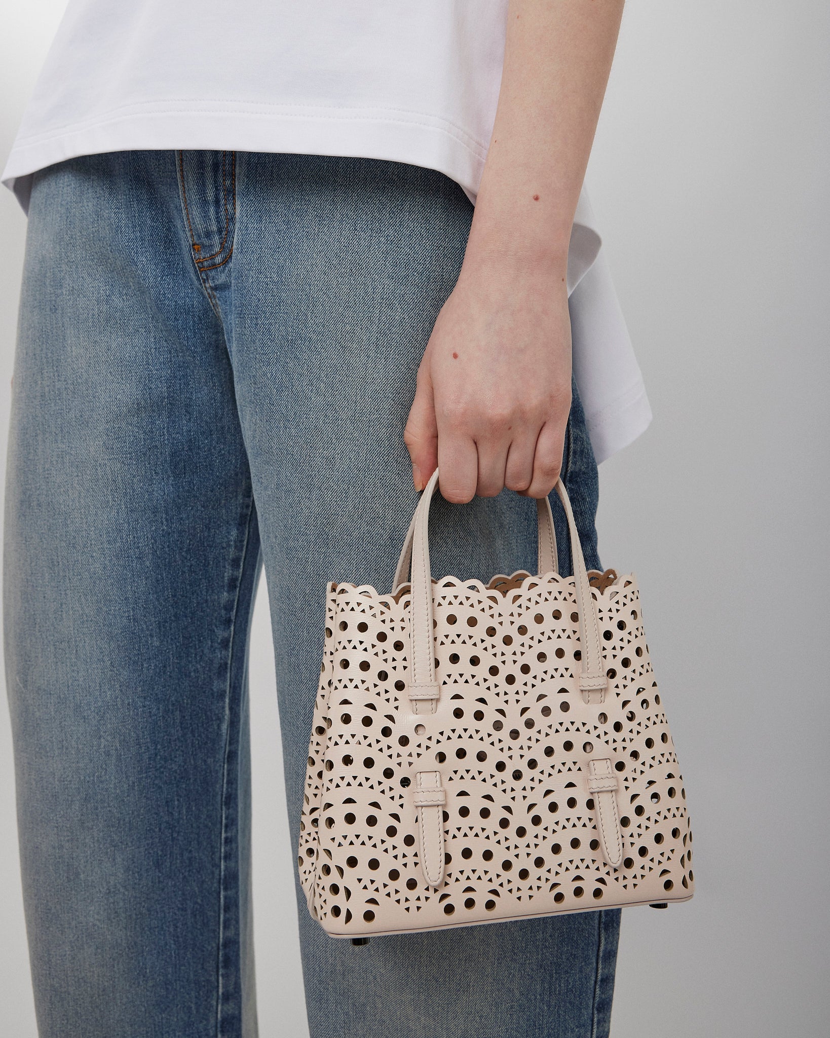 Mina 20 vienne vague light pink tote bag