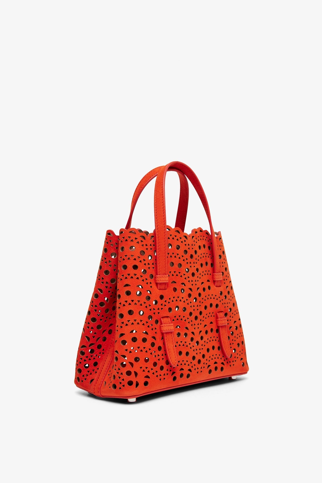 Mina 20 vienne orange suede tote bag