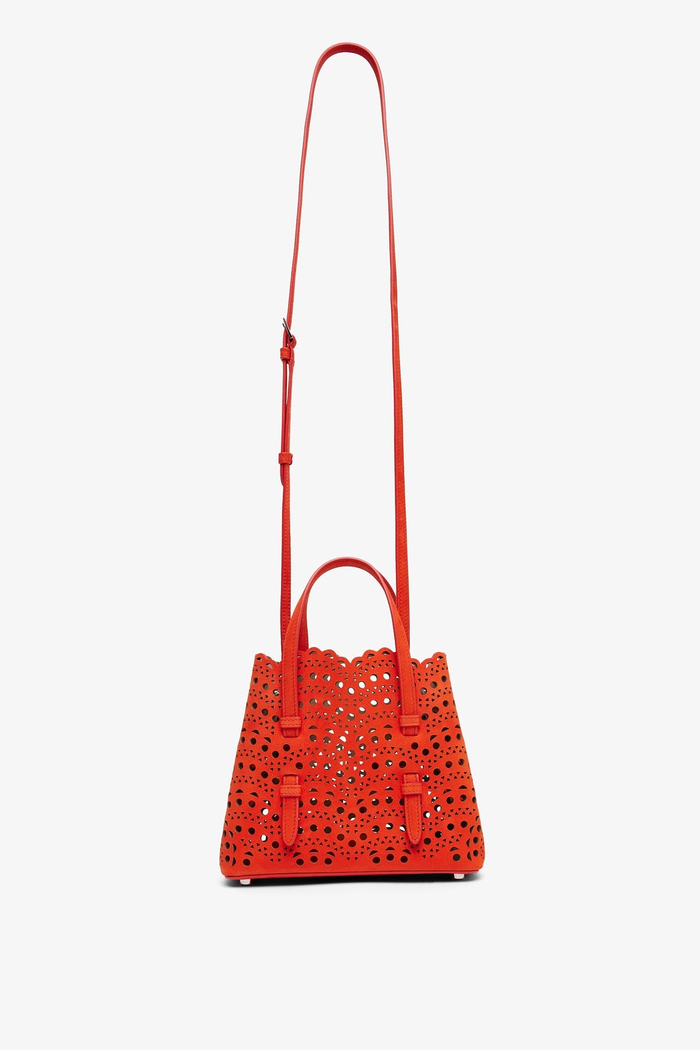 Mina 20 vienne orange suede tote bag