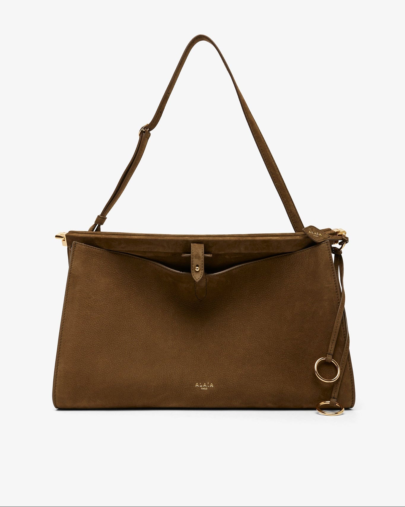 Le Click khaki green shoulder bag