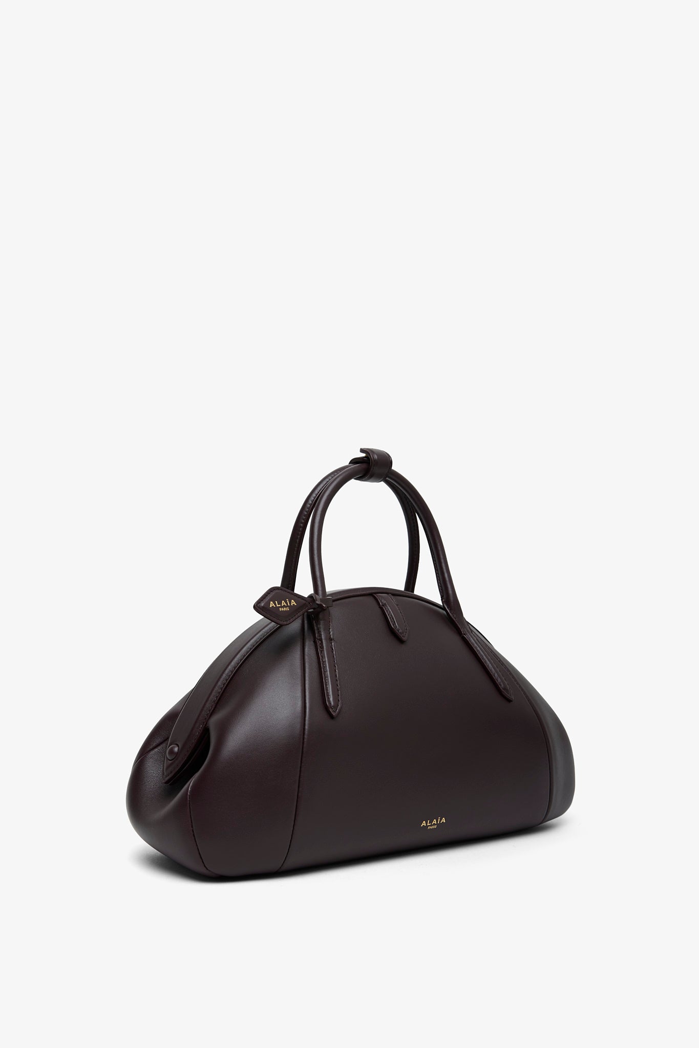 Top handle small burgundy bag