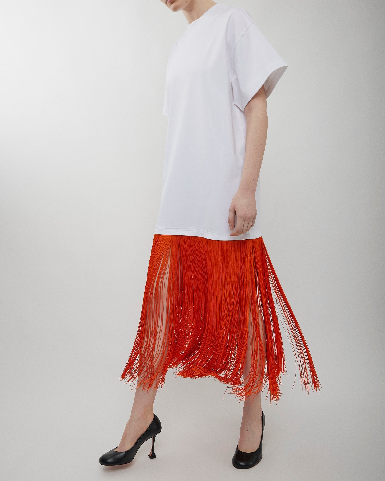 Fringed white T-Shirt