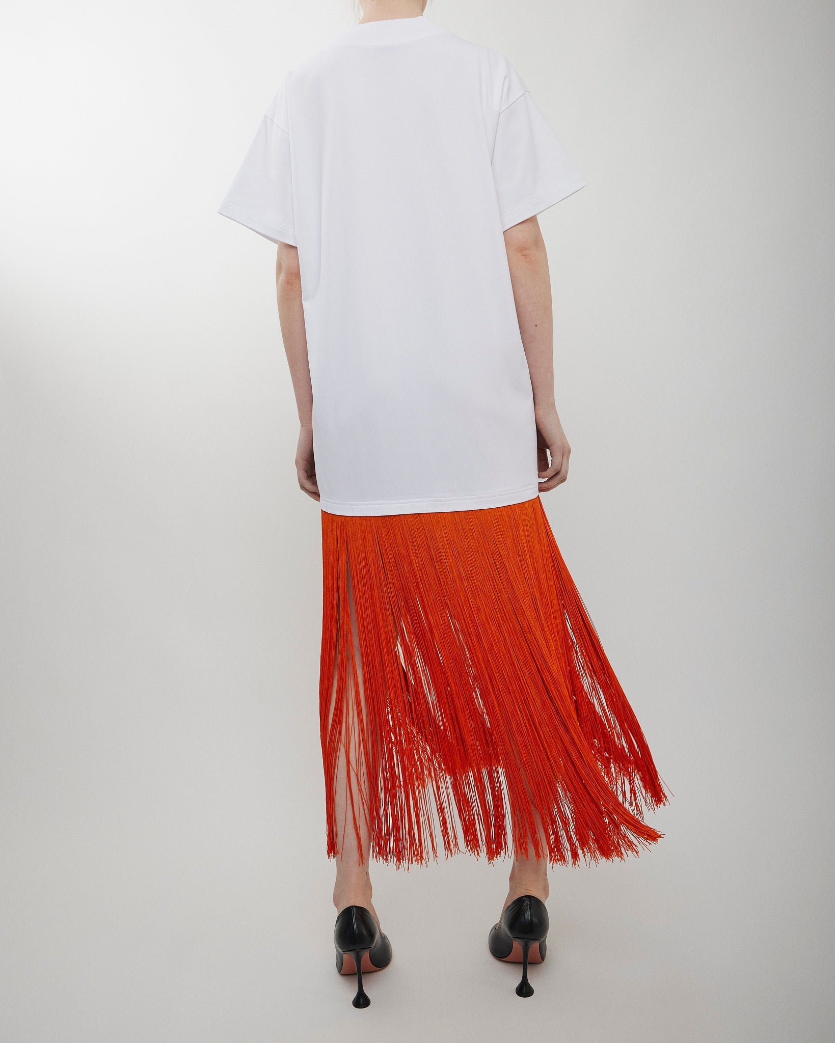 Fringed white T-Shirt
