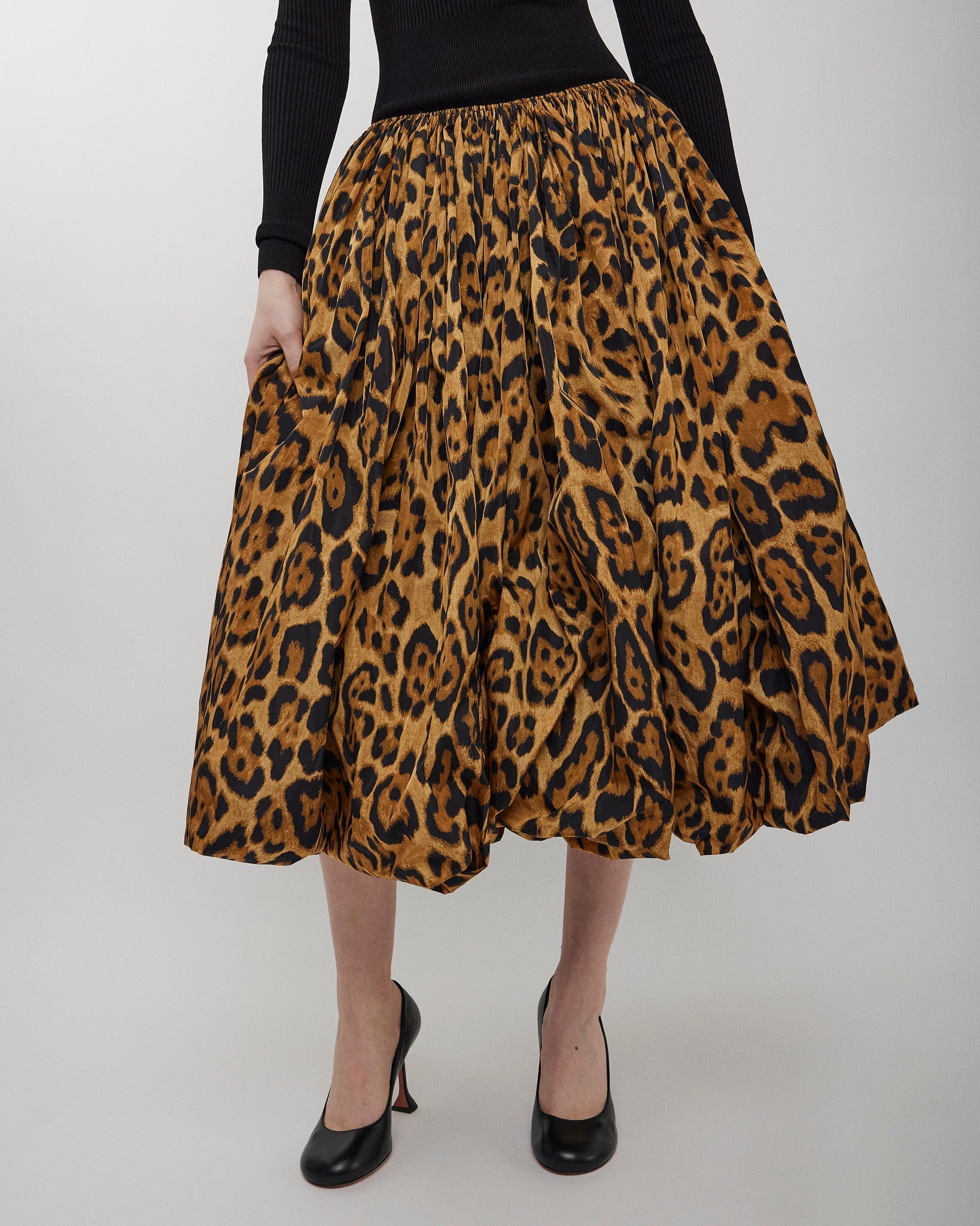 A-Line leopard skirt