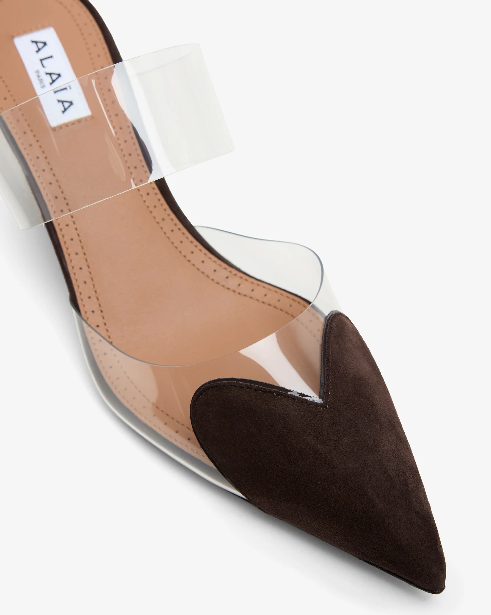 Coeur 60 brown suede wedge mules