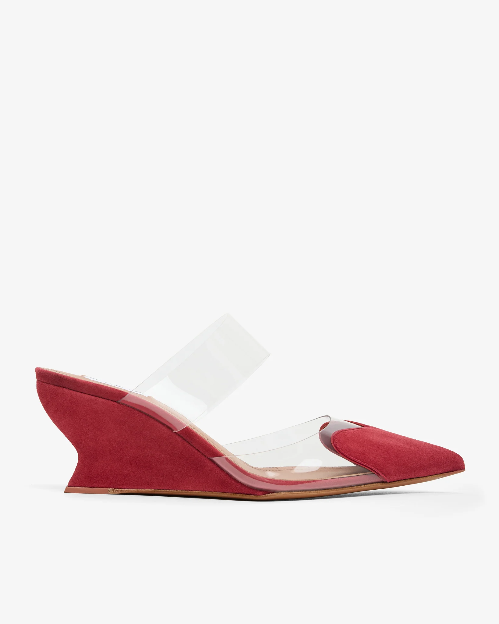 Coeur 60 red suede wedge mules