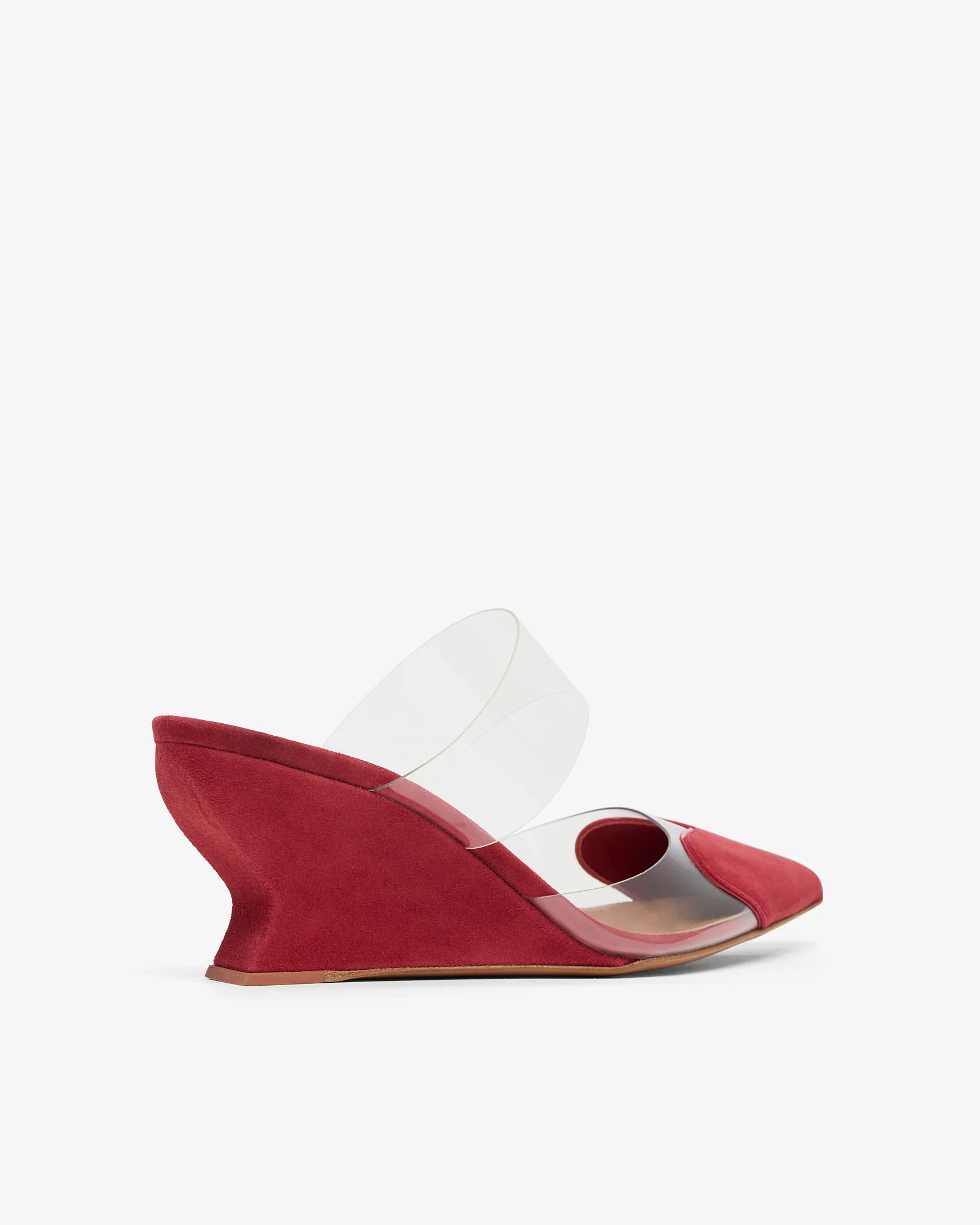 Coeur 60 red suede wedge mules