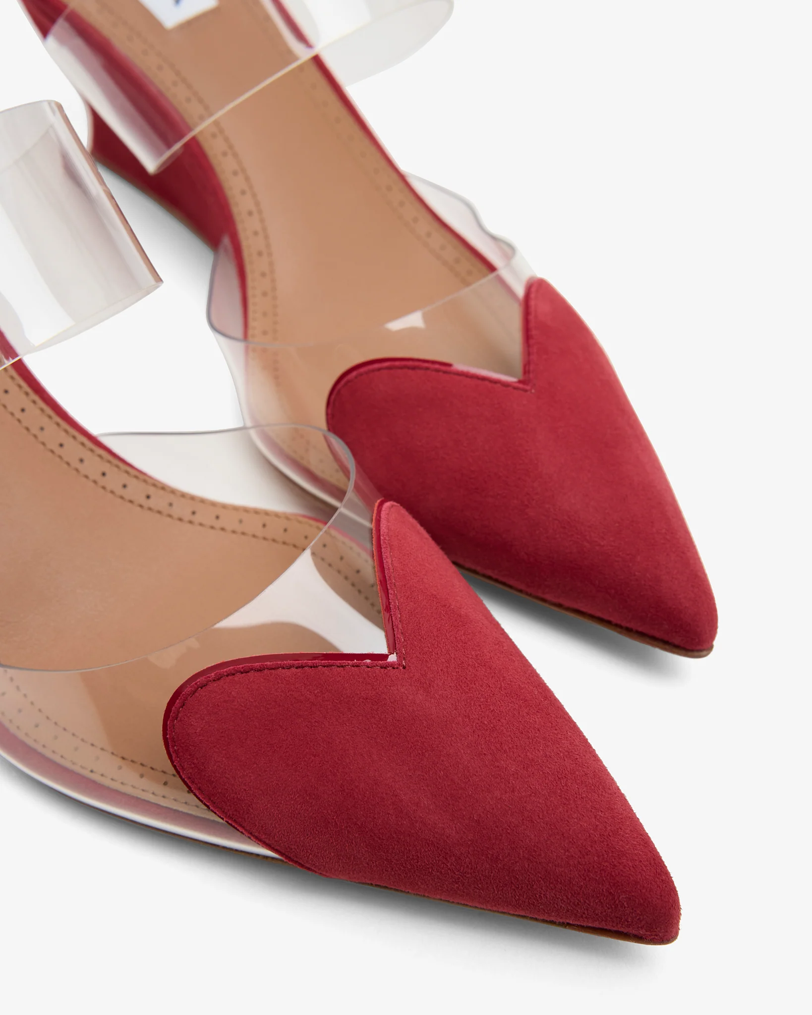 Coeur 60 red suede wedge mules