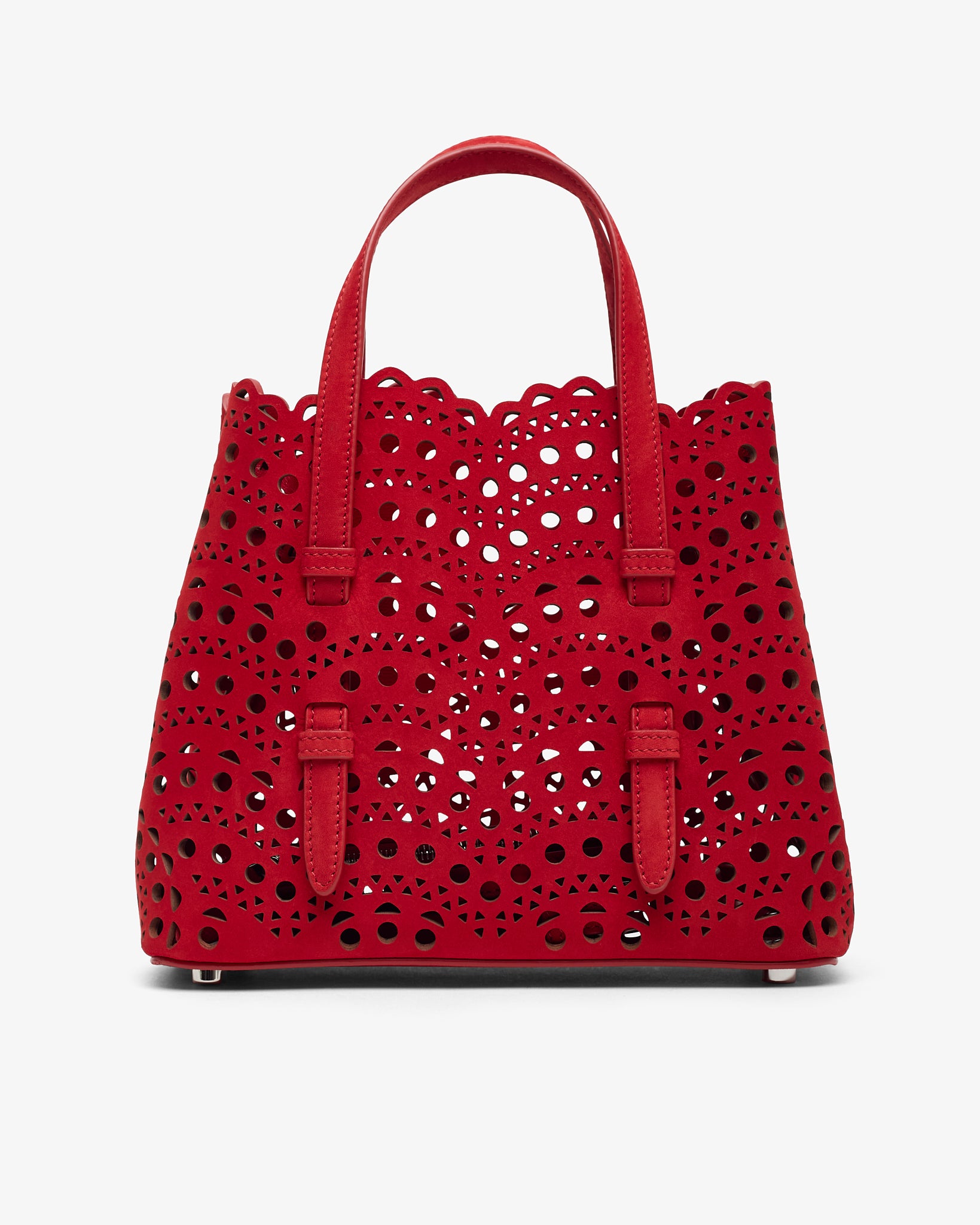 Mina 20 vienne red suede tote bag
