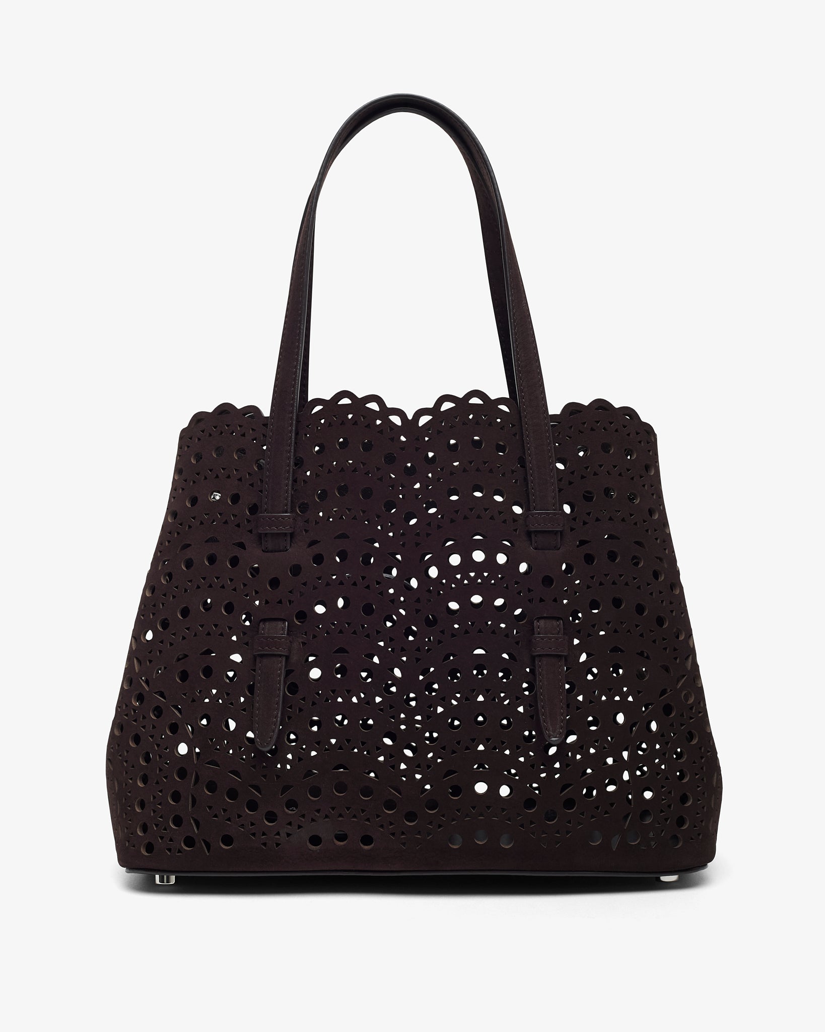 Mina 25 vienne brown suede tote bag