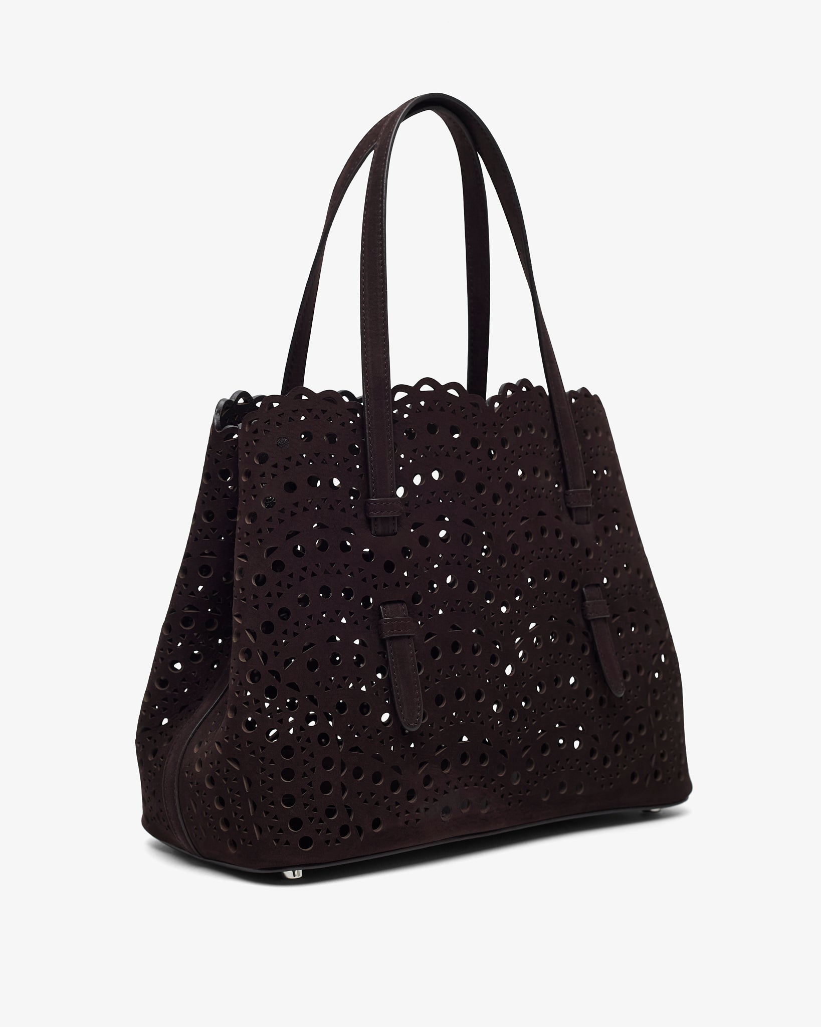Mina 25 vienne brown suede tote bag