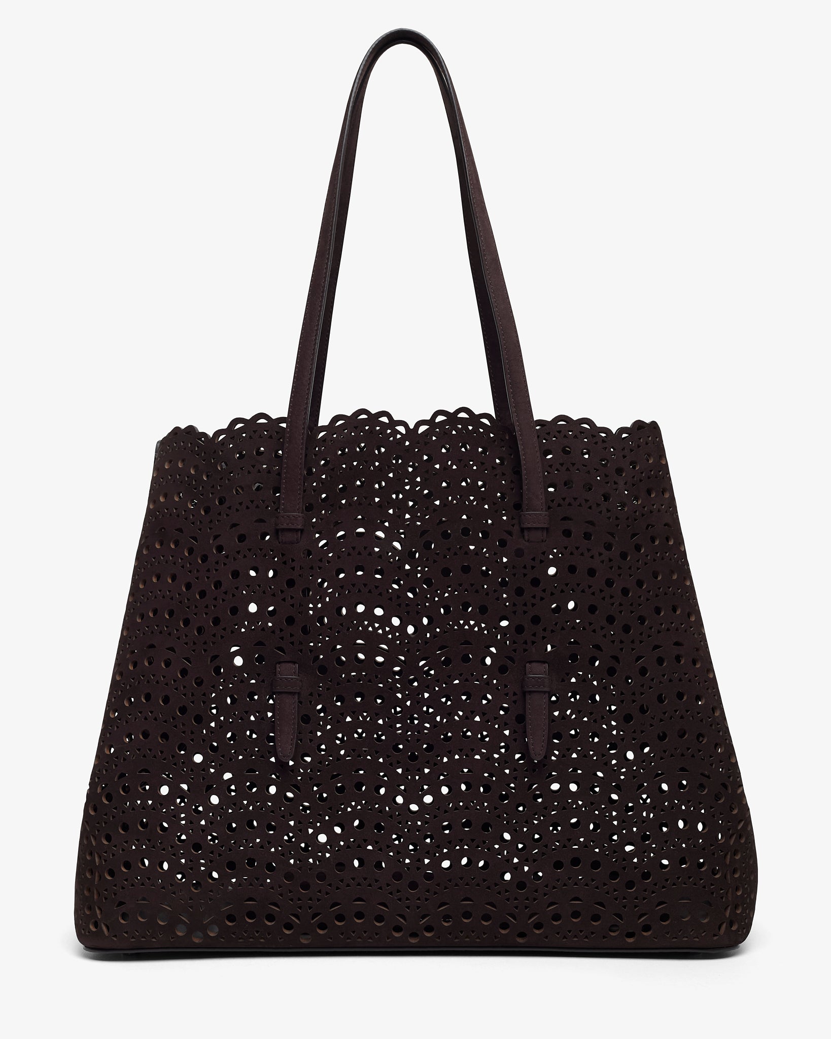 Mina 37 vienne brown suede tote bag