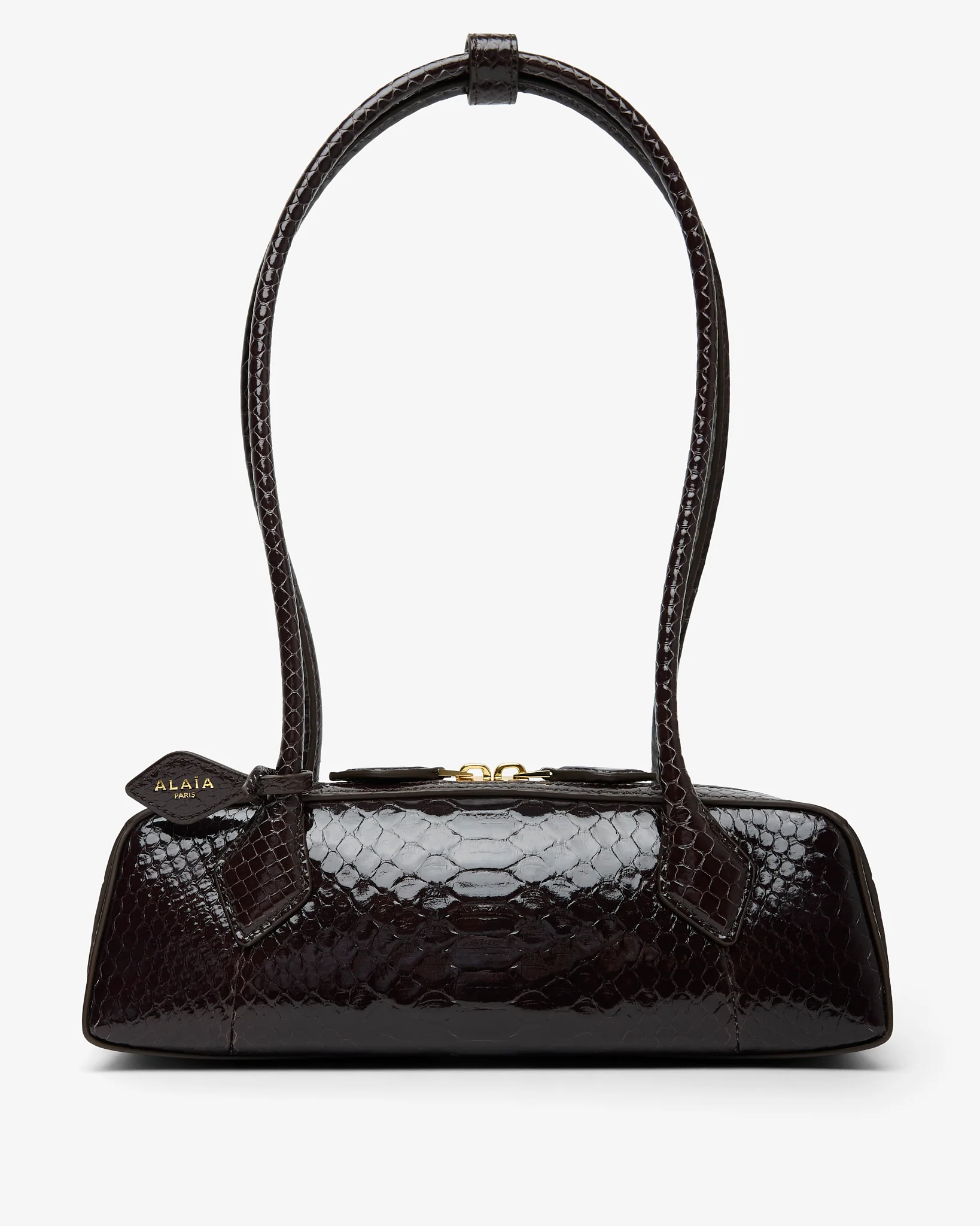 Le Teckel Small brown leather bag