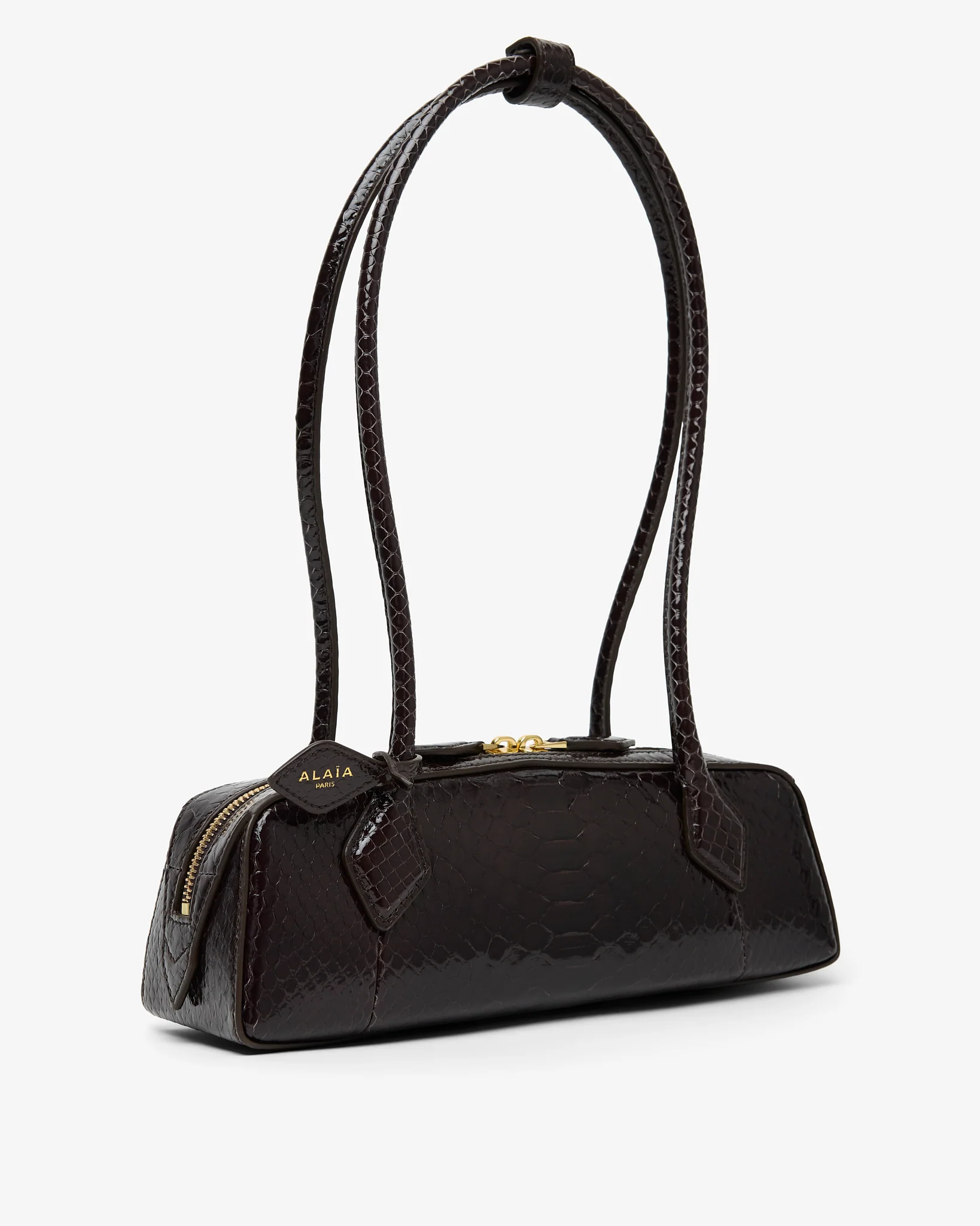 Le Teckel Small brown leather bag