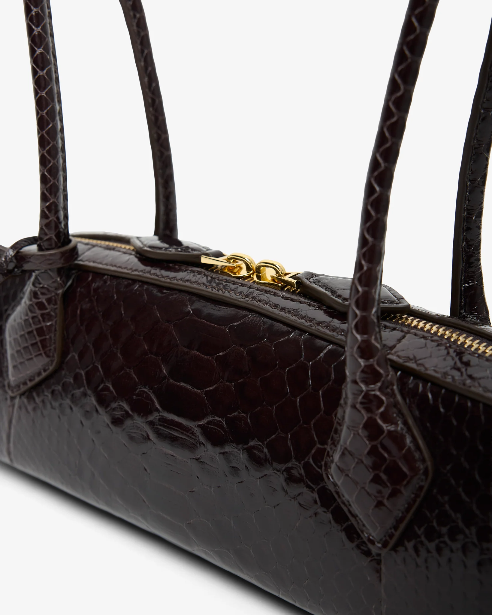 Le Teckel Small brown leather bag