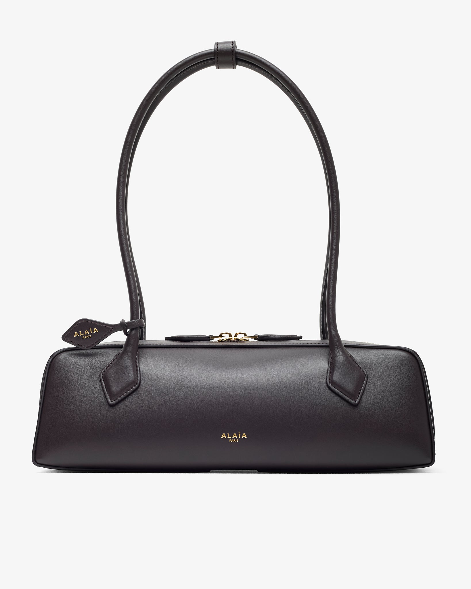 Le Teckel Medium brown smooth leather bag