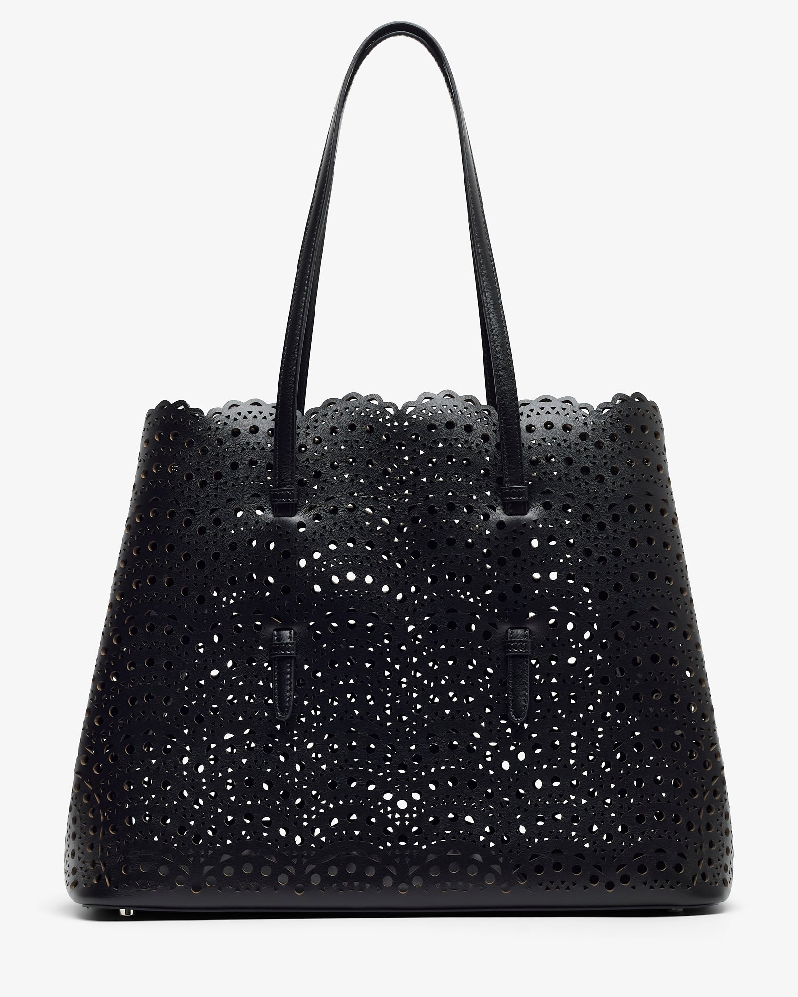 Mina 37 vienne black leather tote bag