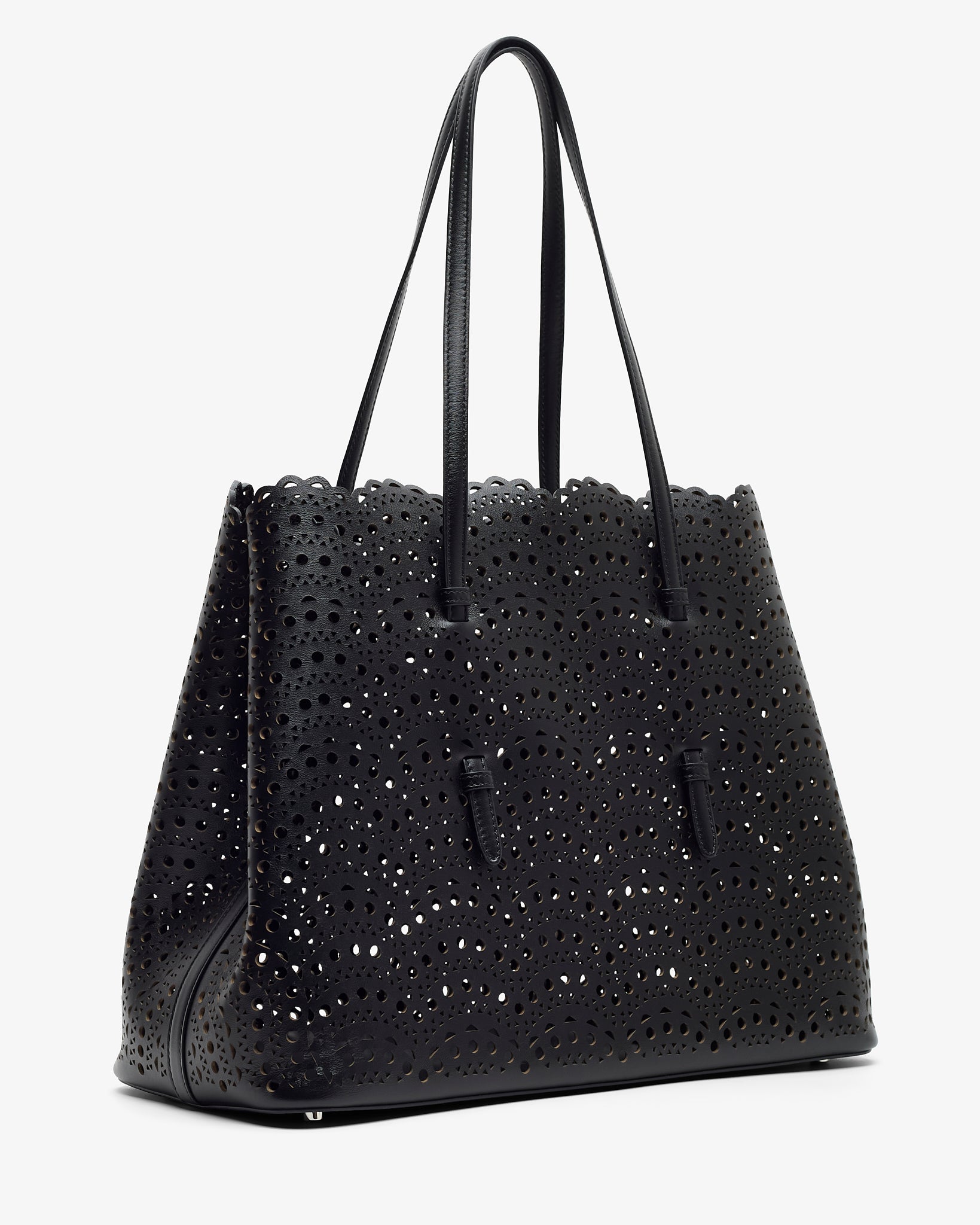 Mina 37 vienne black leather tote bag