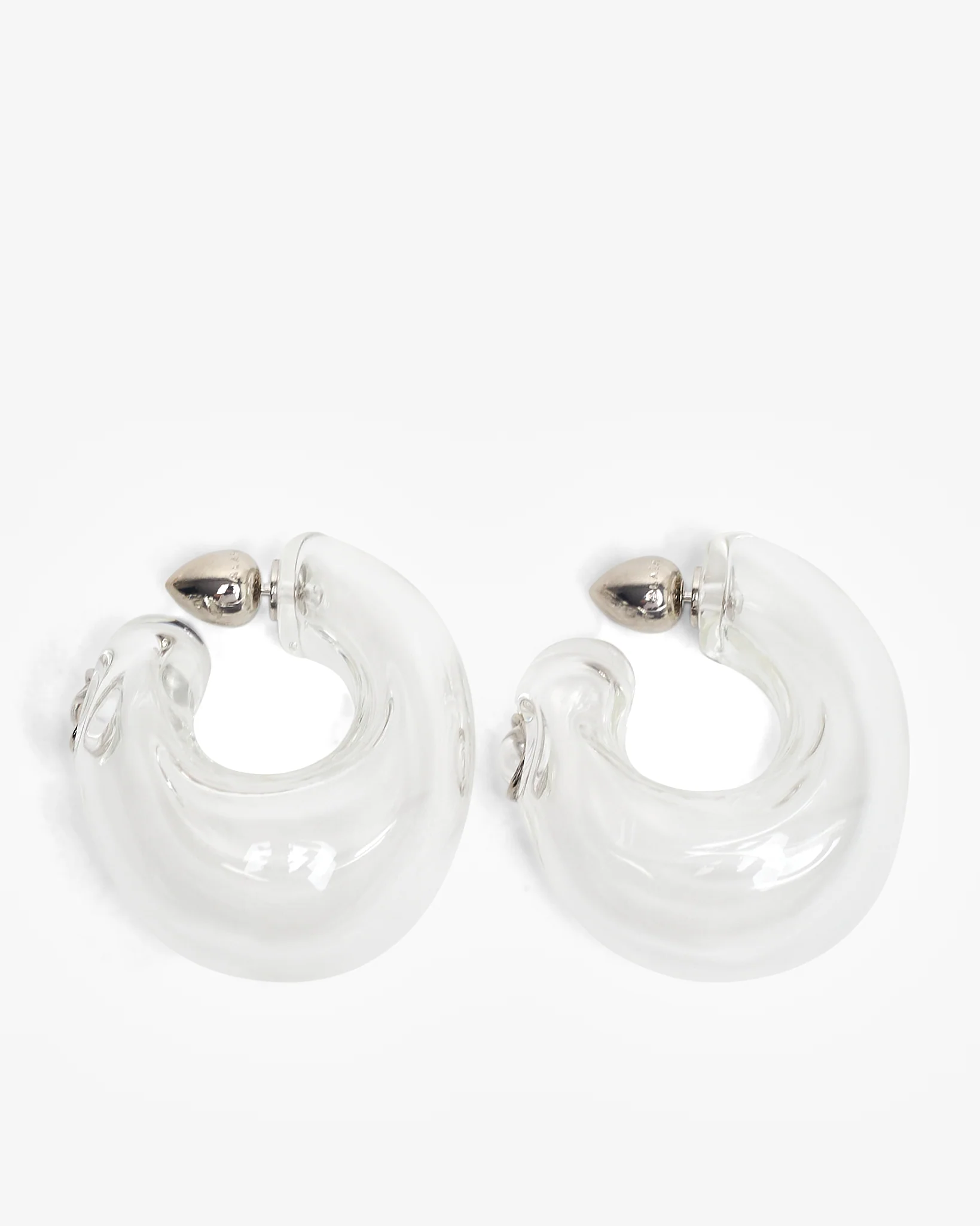 Bubble hoop glass earrings
