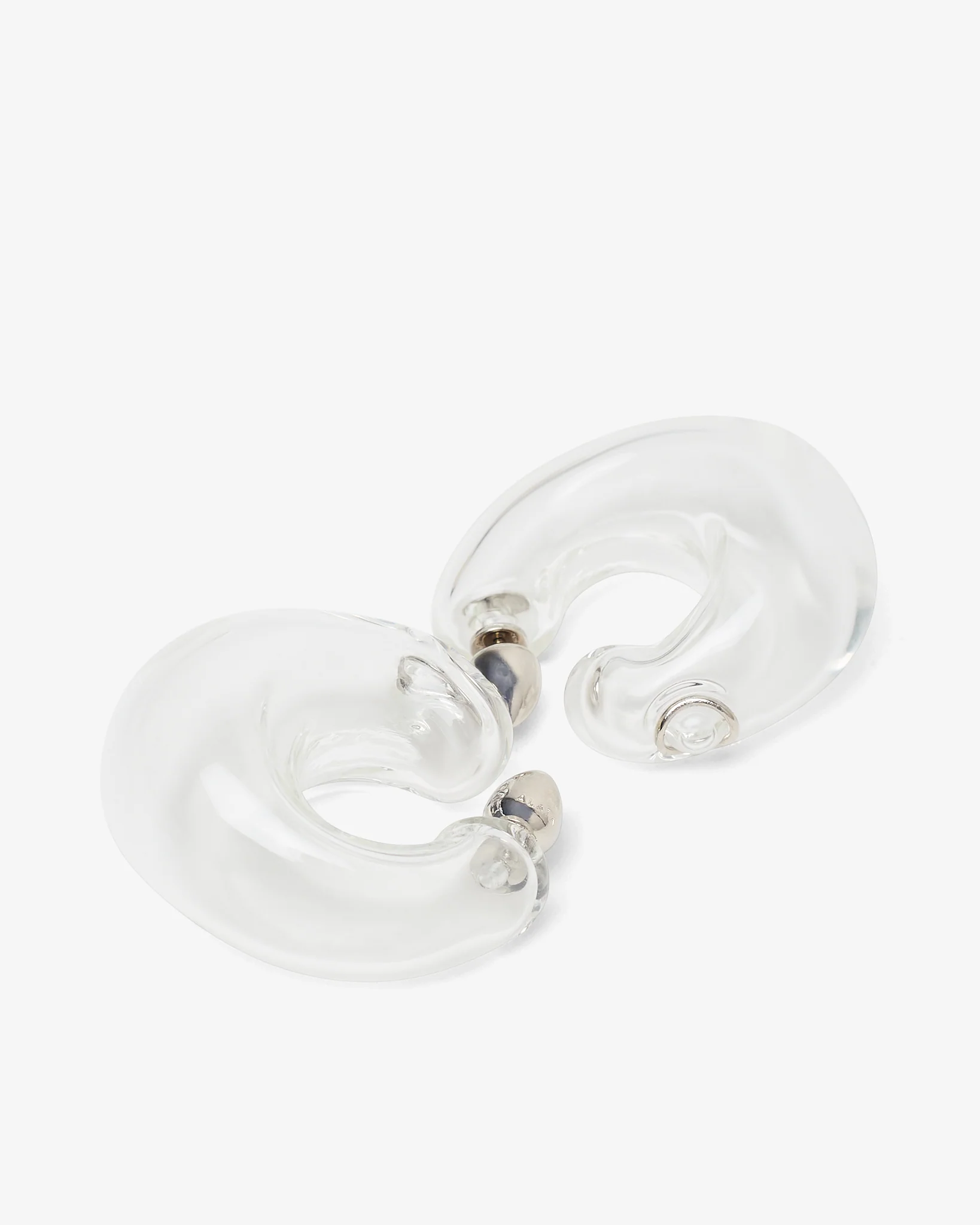 Bubble hoop glass earrings