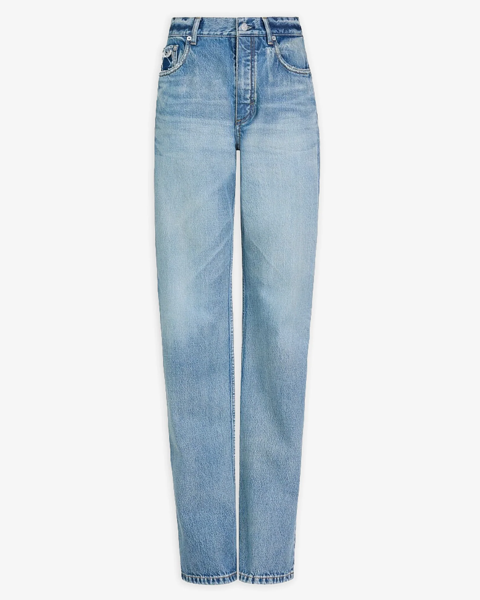 Straight denim pants