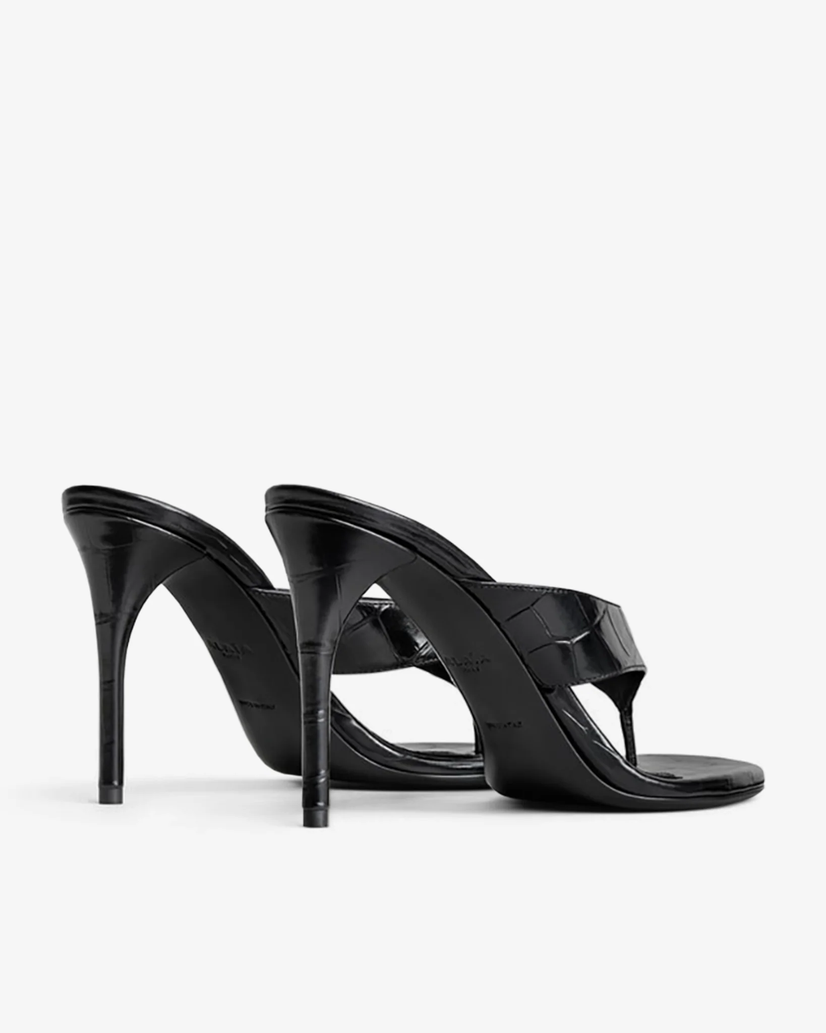 Tong 90 embossed mule sandals