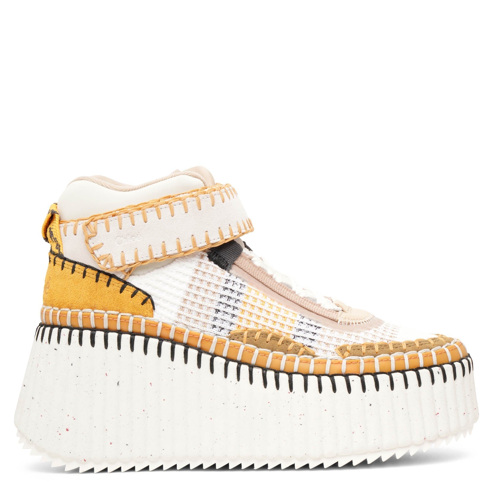 Nama platform light brown mesh sneakers