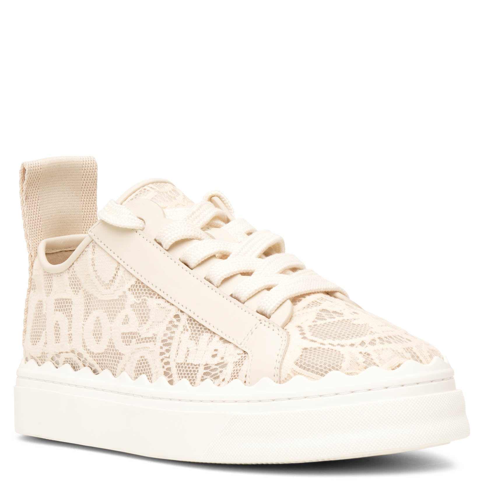 Lauren beige lace sneakers