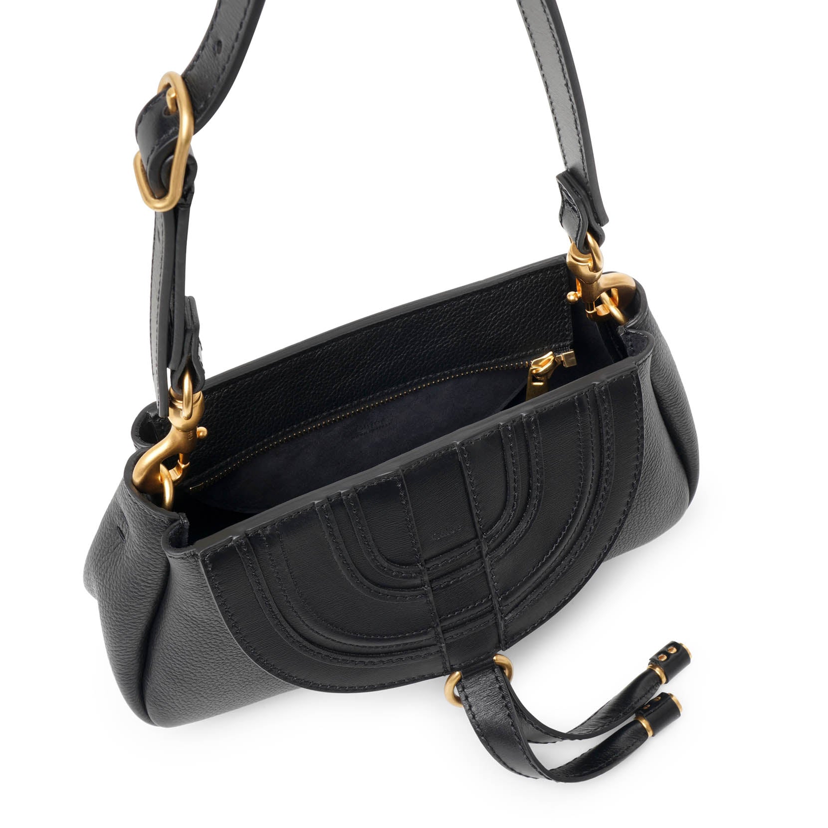 Marcie small black shoulder bag