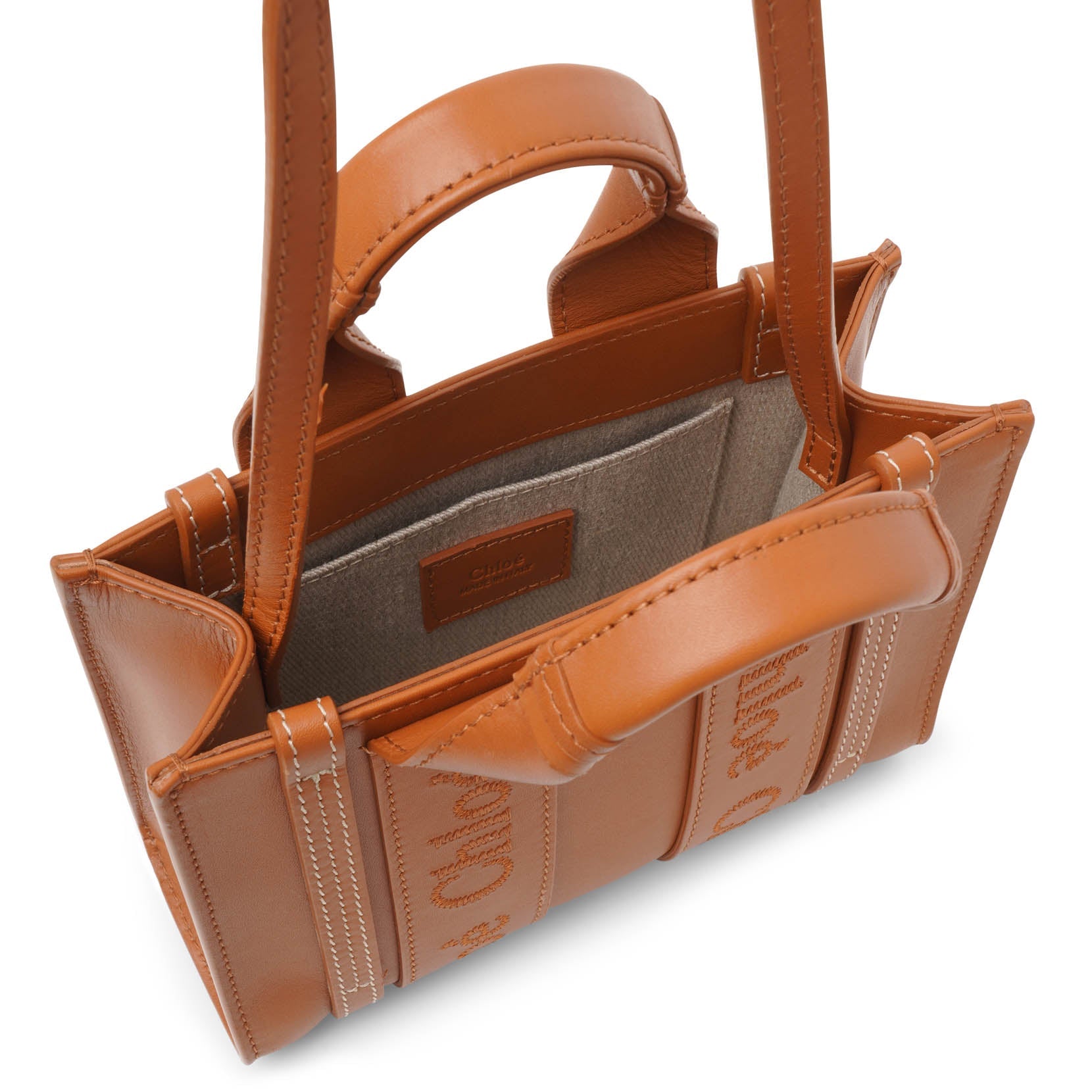 Woody mini brown leather bag
