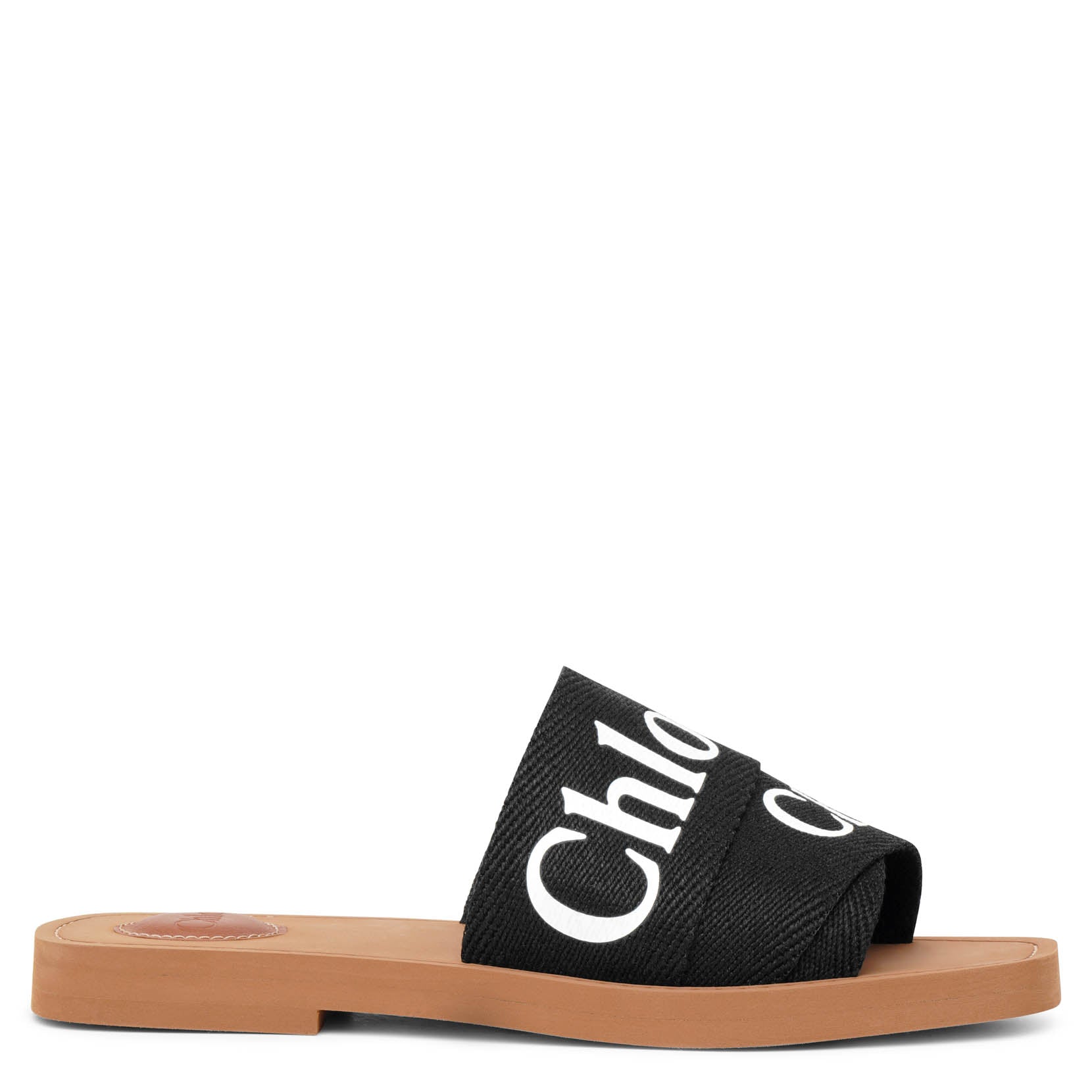 Woody black slide sandals