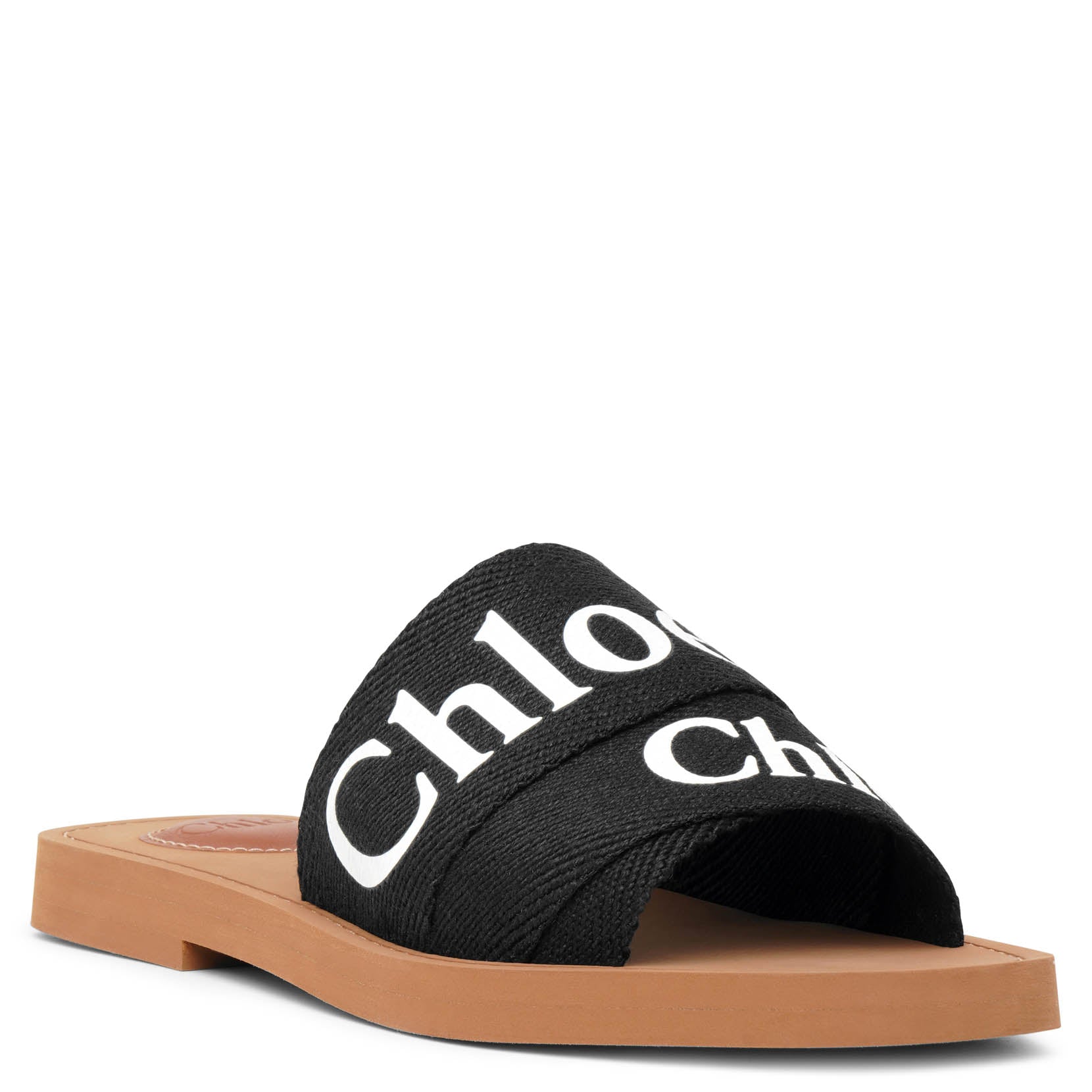 Woody black slide sandals