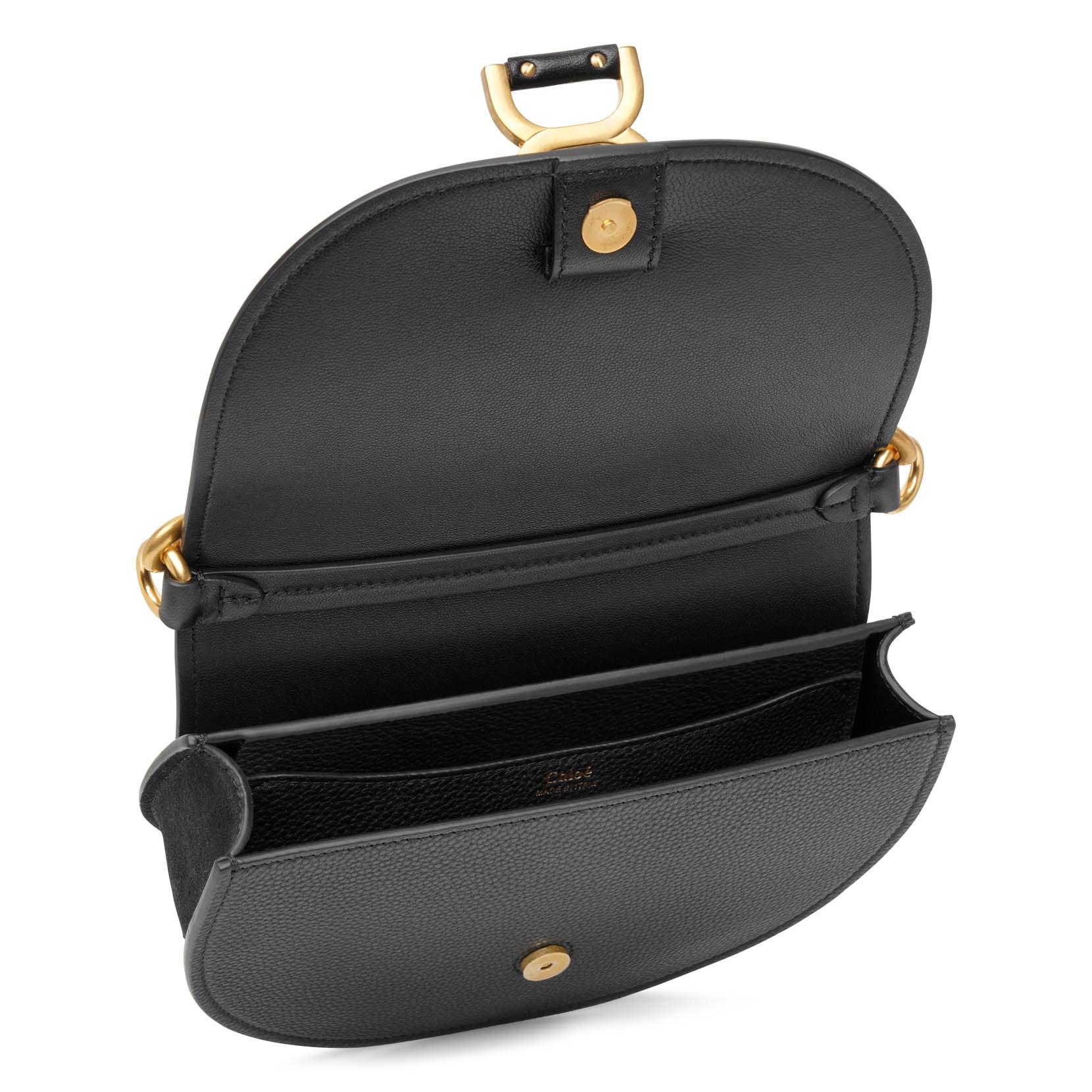 Marcie black leather crossbody bag