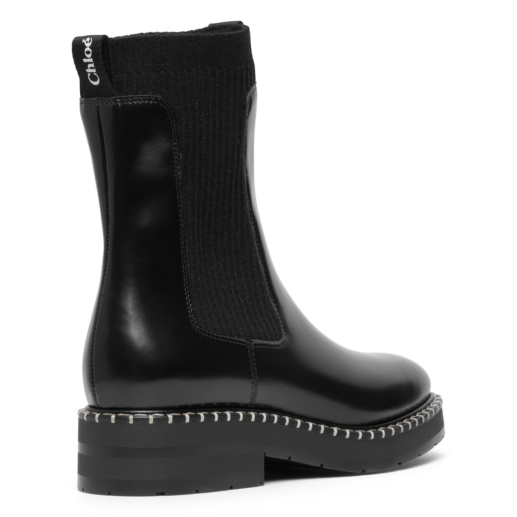 Noua black leather ankle boots