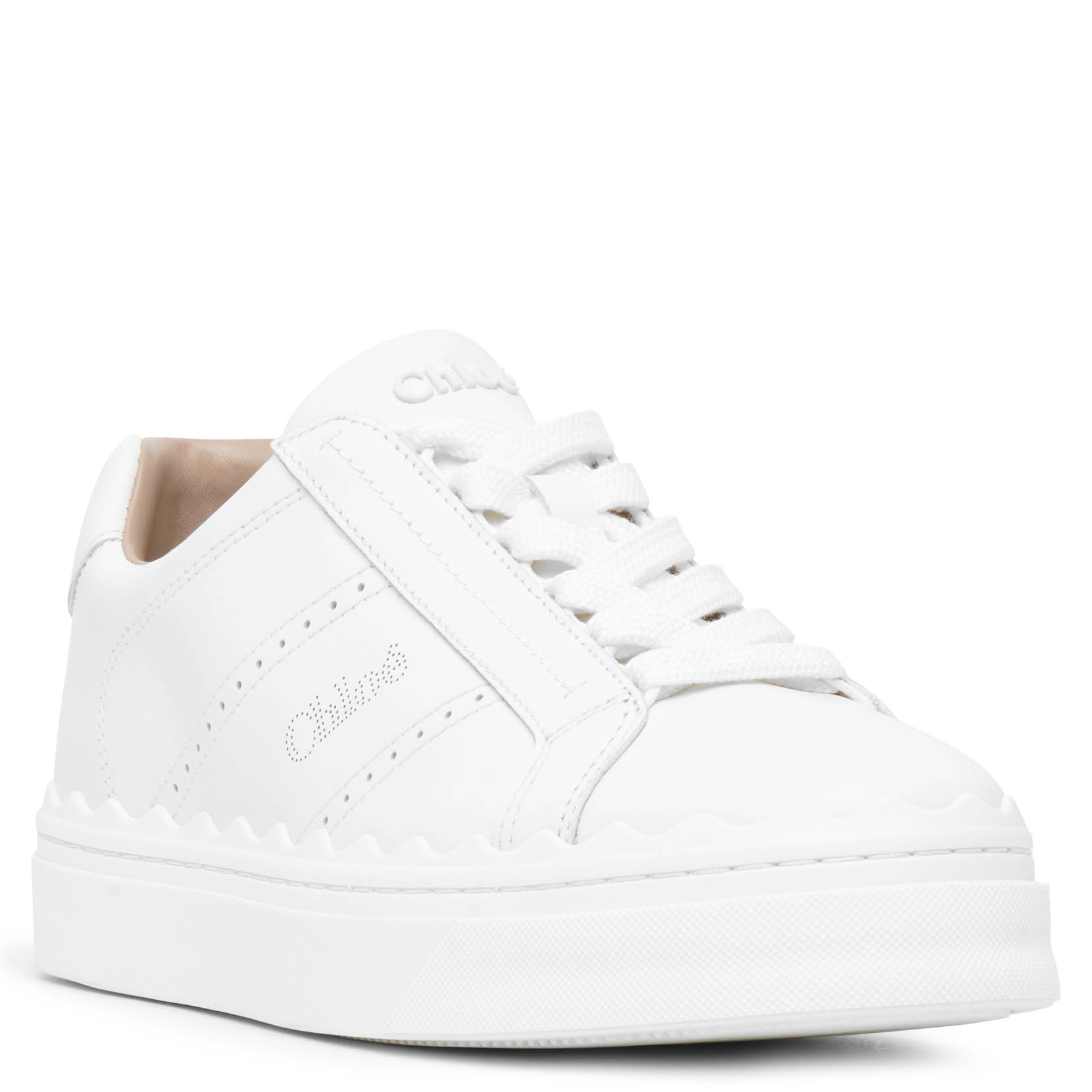 Lauren white leather sneakers