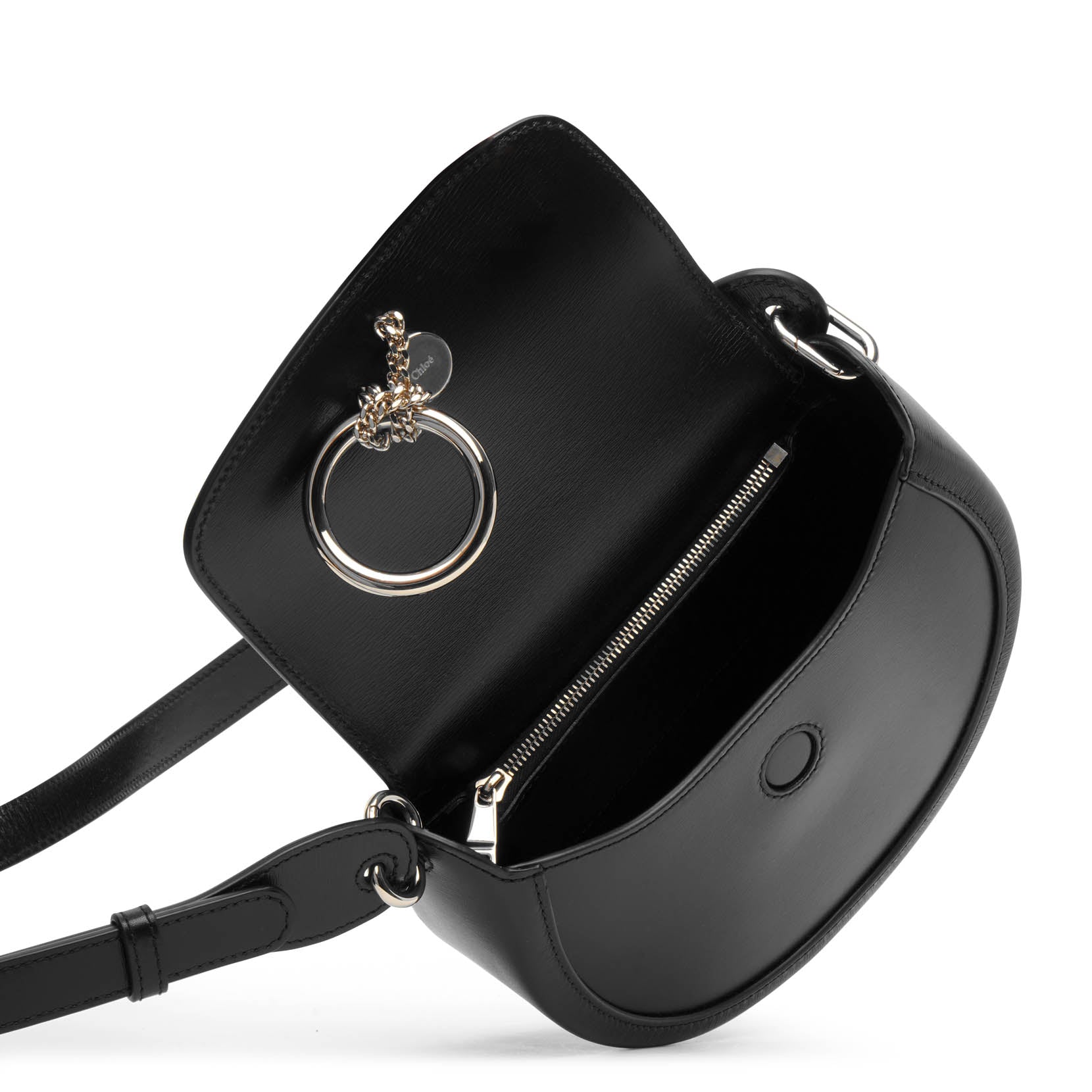 Arlene black leather crossbody bag