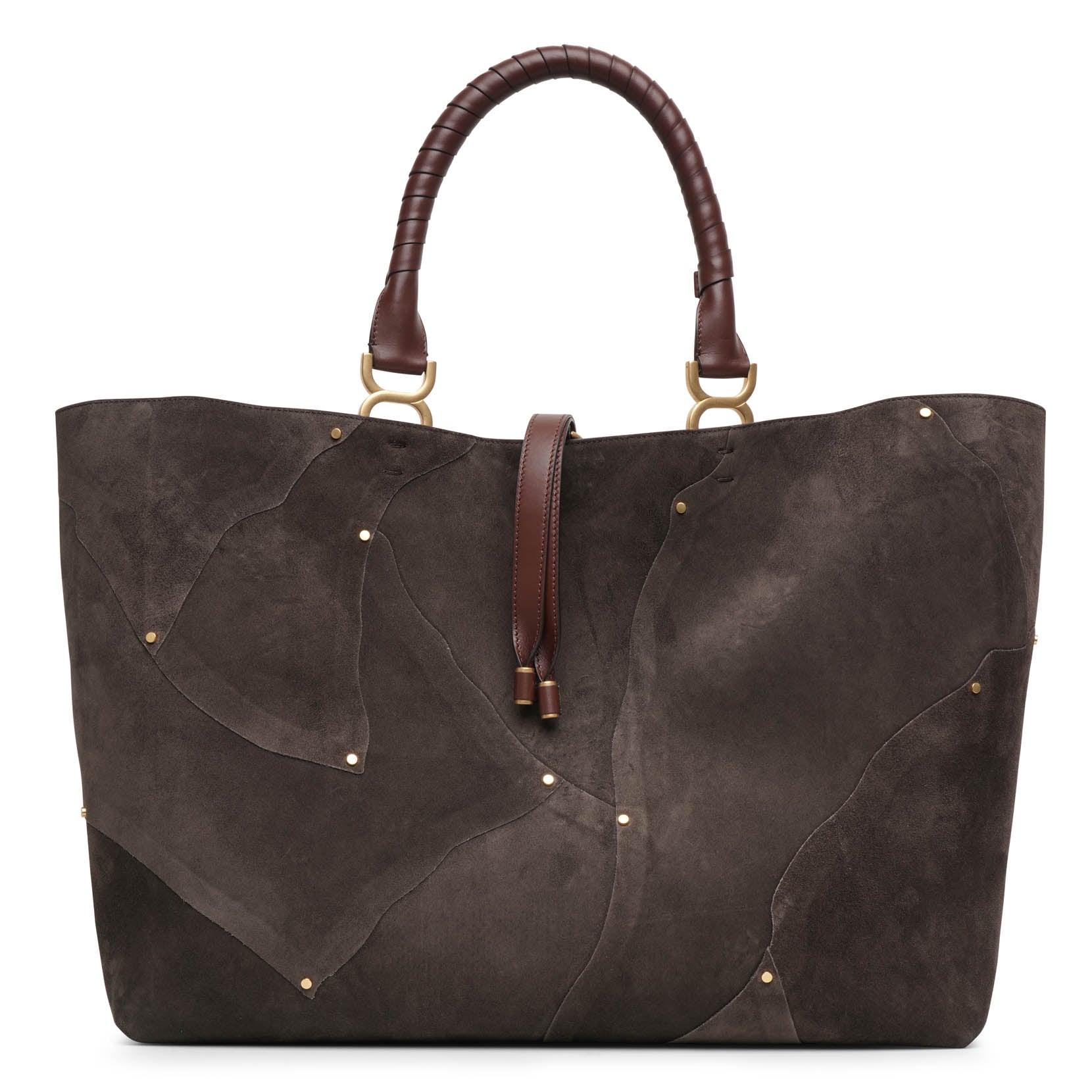 Marcie large brown tote bag