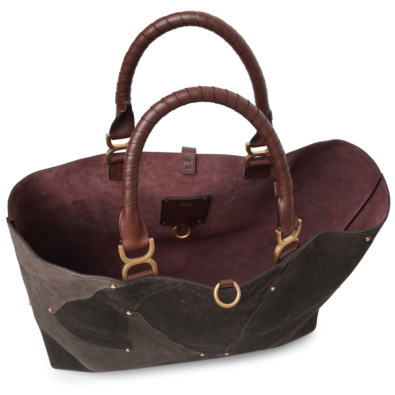 Marcie large brown tote bag