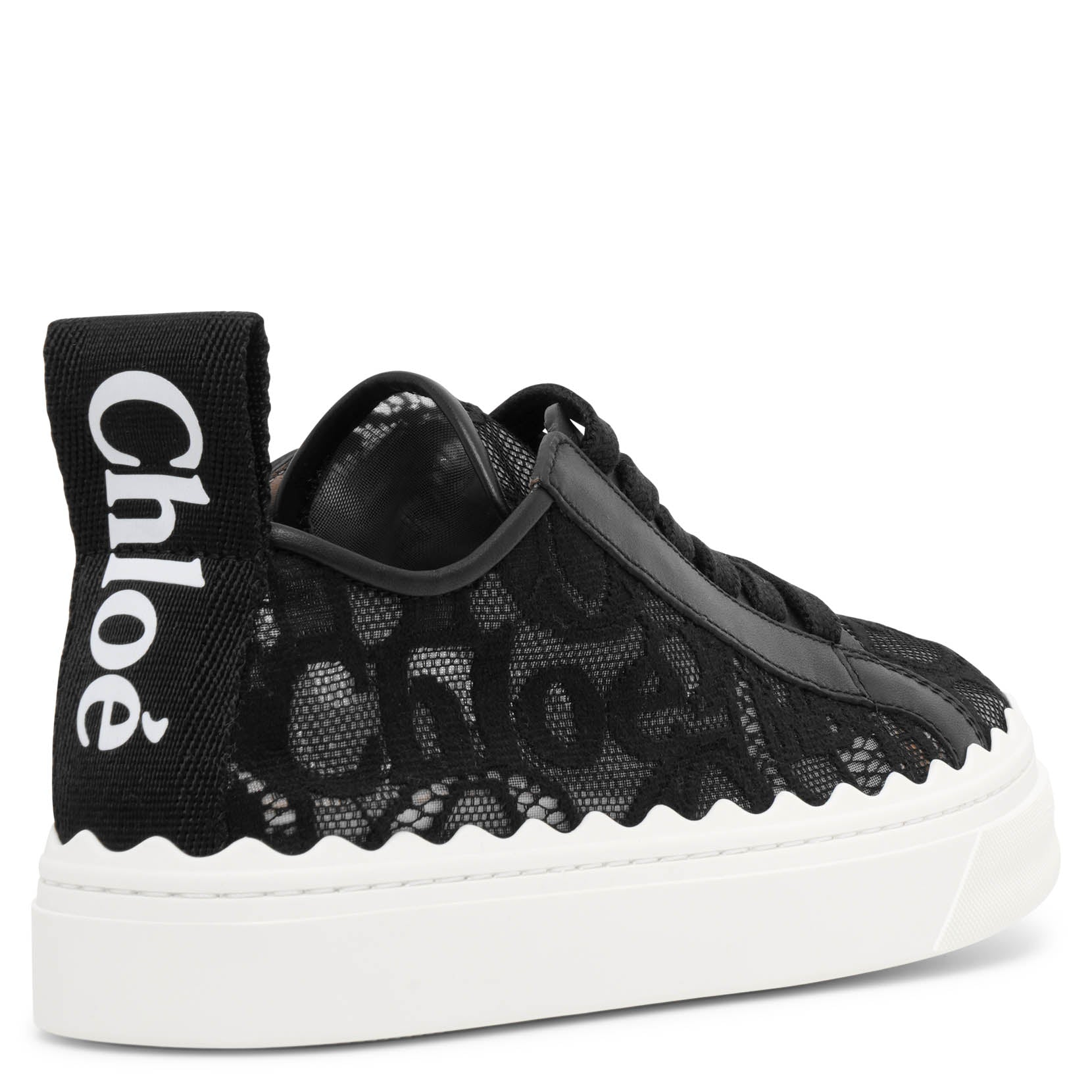 Lauren black lace sneakers