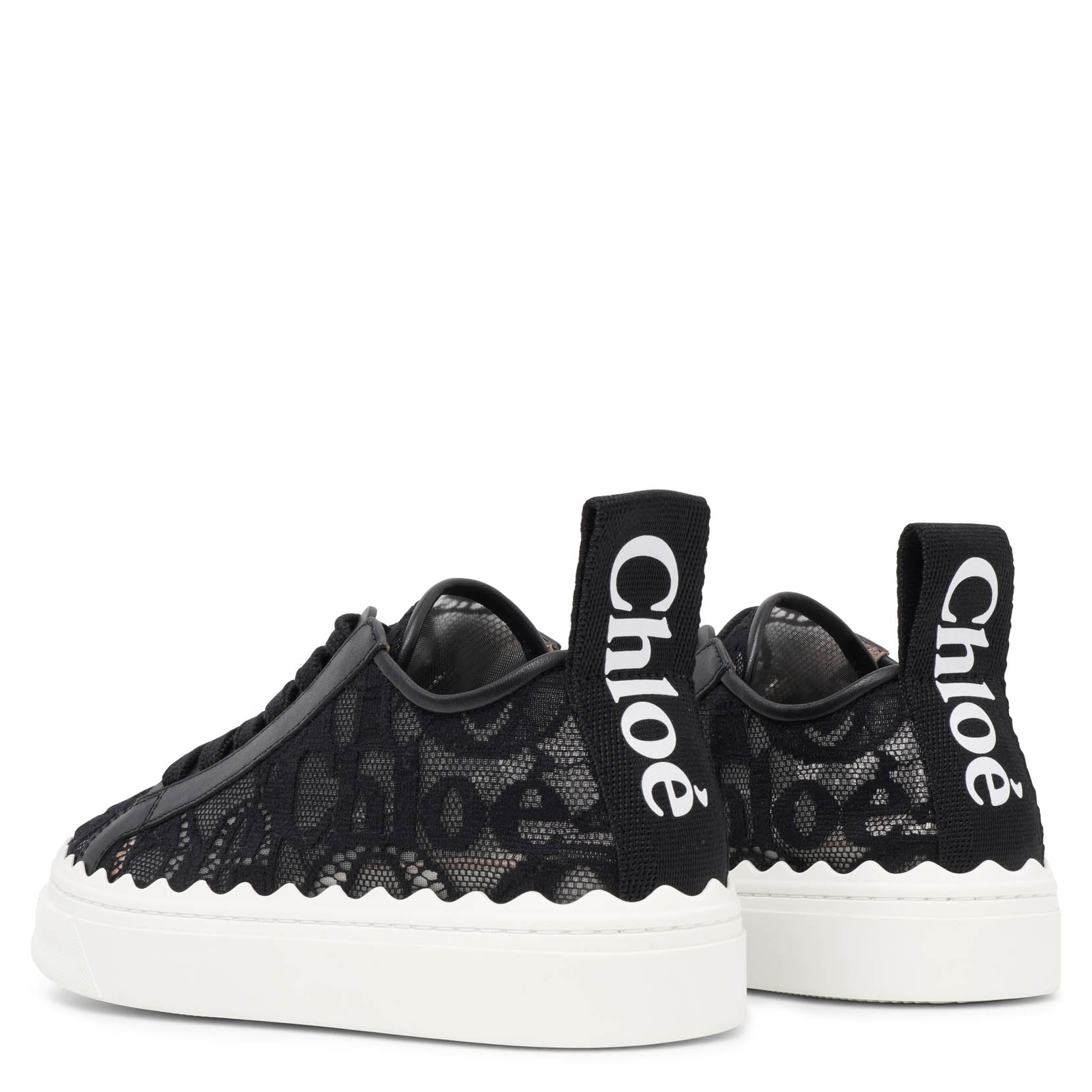 Lauren black lace sneakers