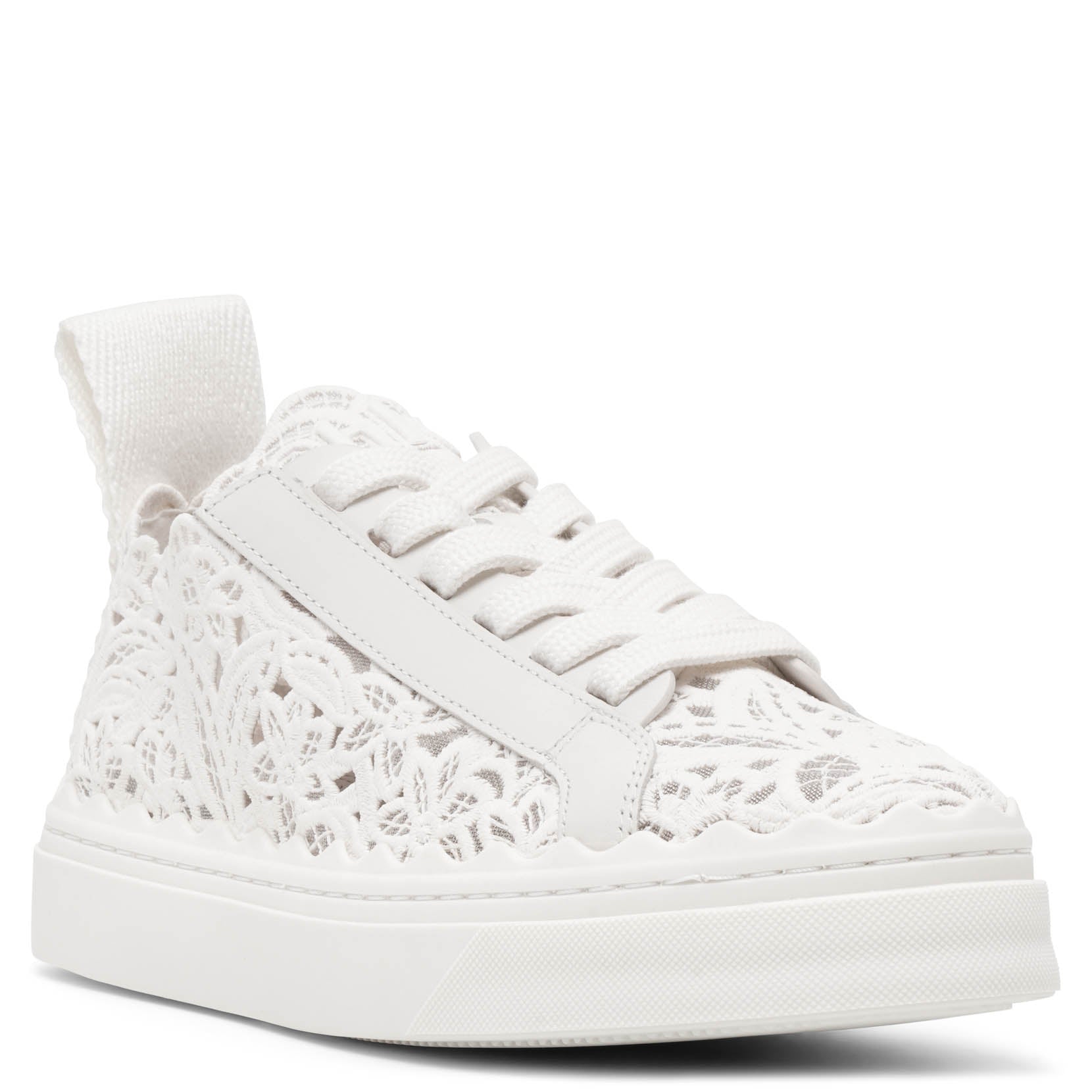 Lauren white lace sneakers