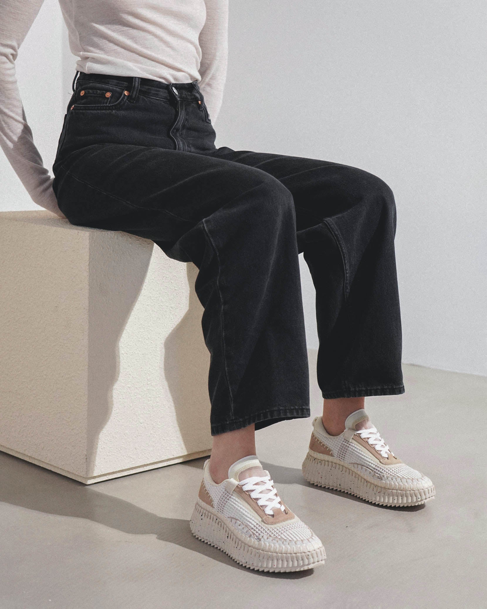 Nama beige mesh sneakers