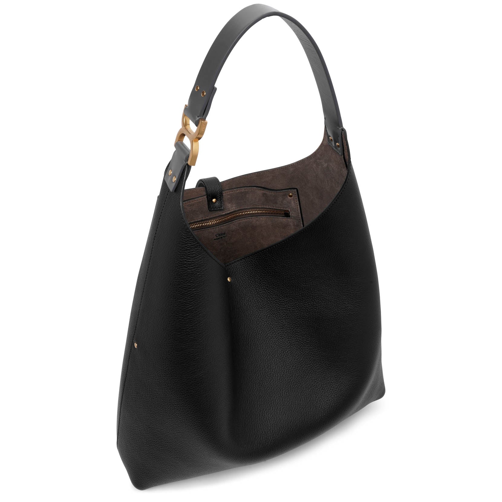 Marcie black leather shoulder bag
