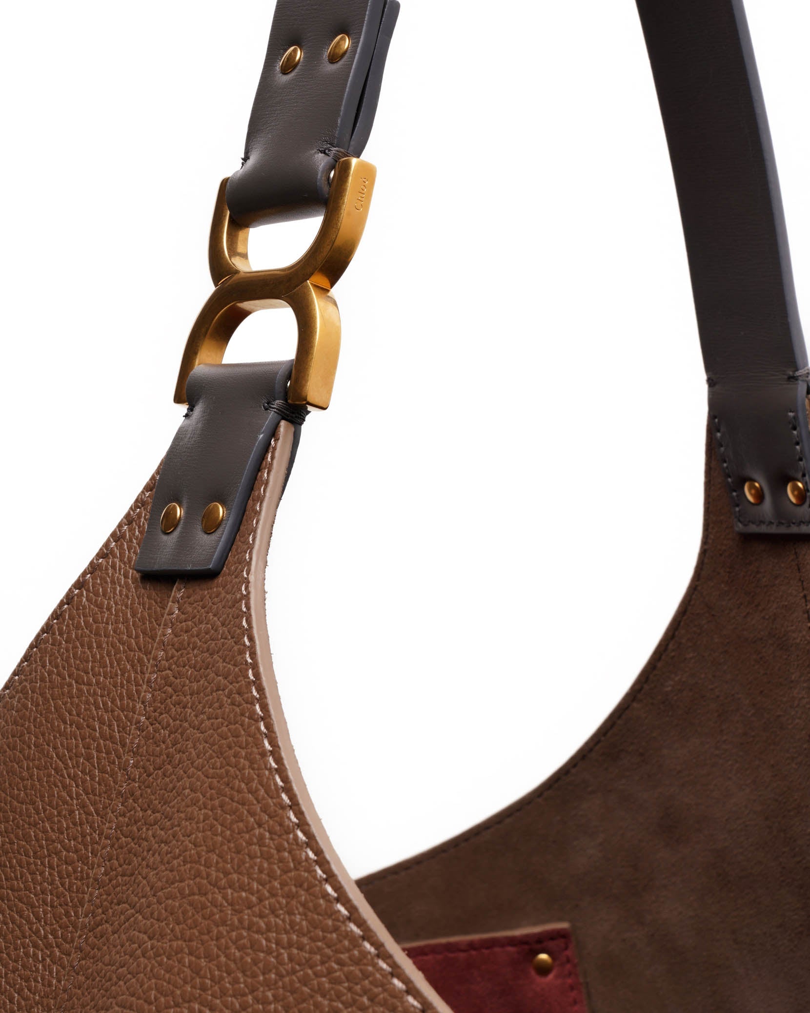 Marcie taupe leather shoulder bag