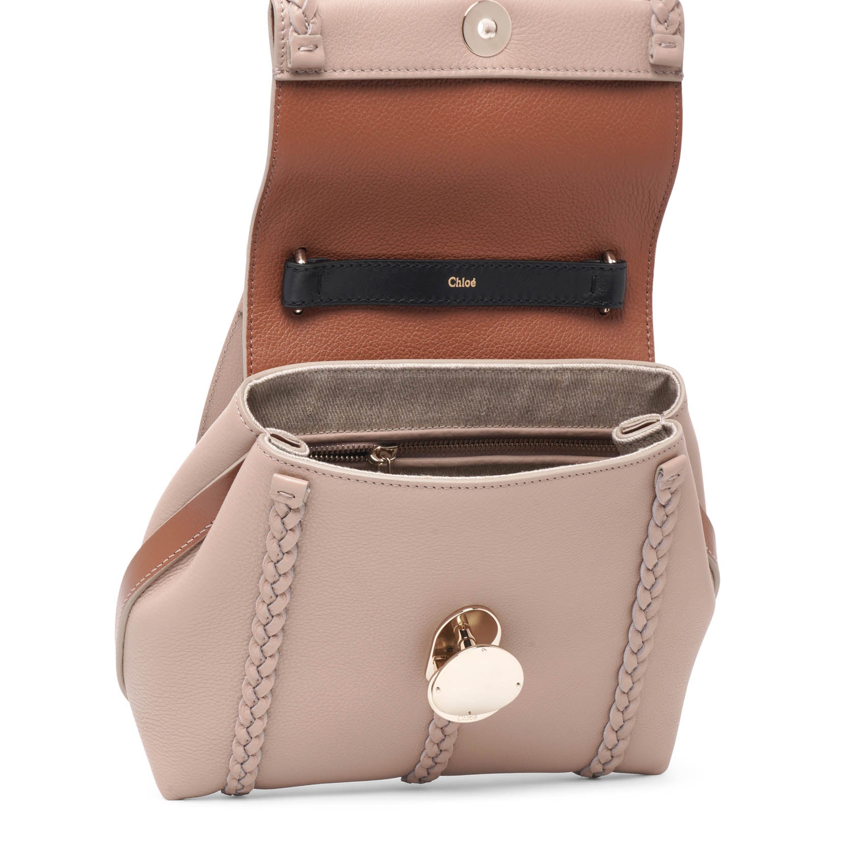 Penelope small beige leather bag