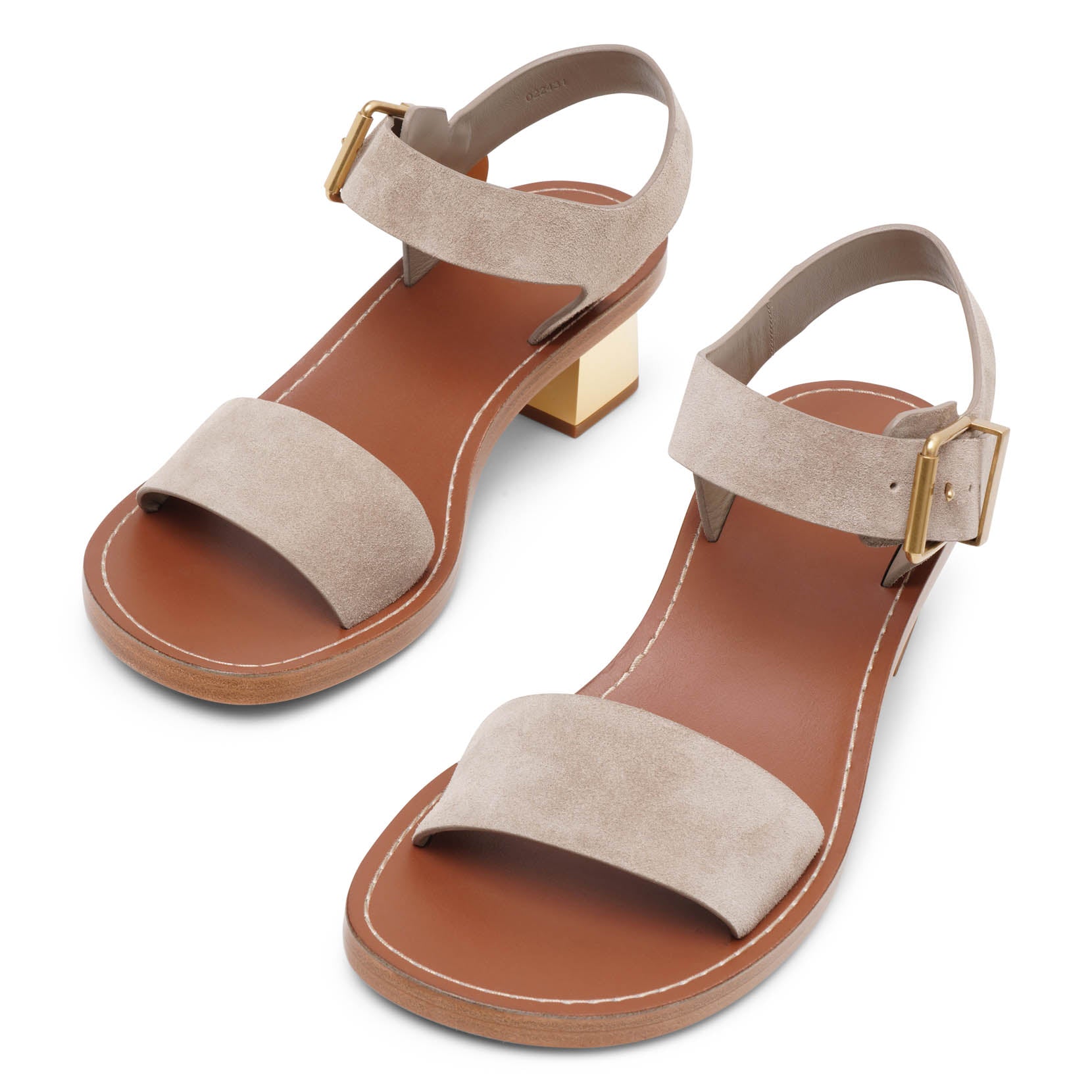 Rebecca greige suede sandals