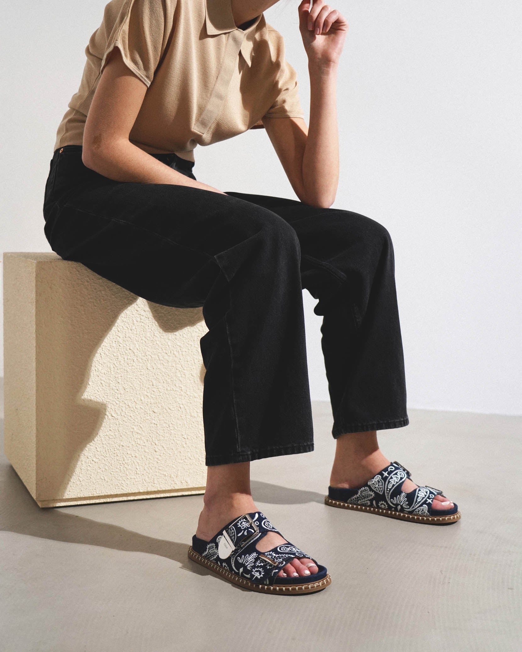 Rebecca denim flats