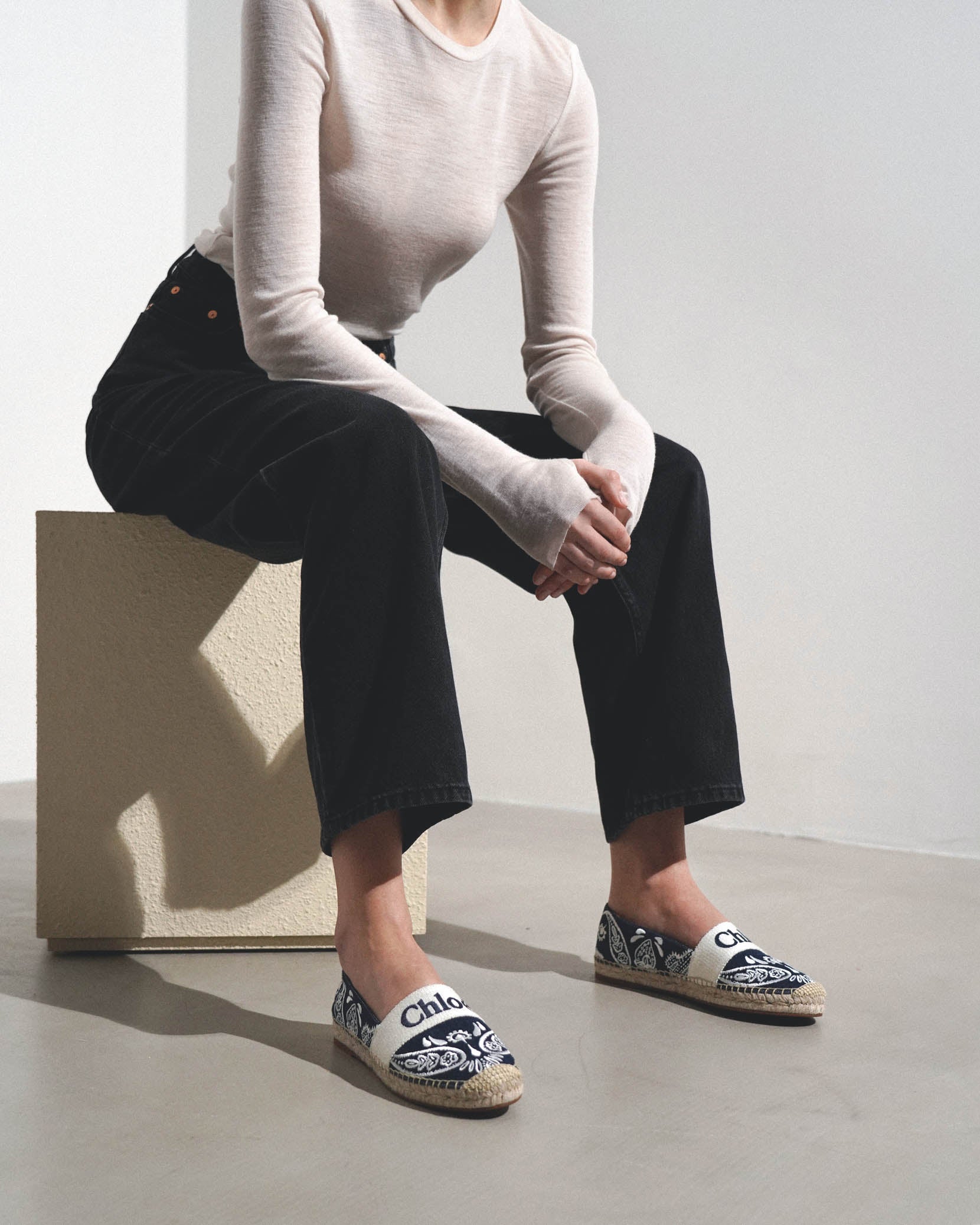 Piia denim espadrille flats
