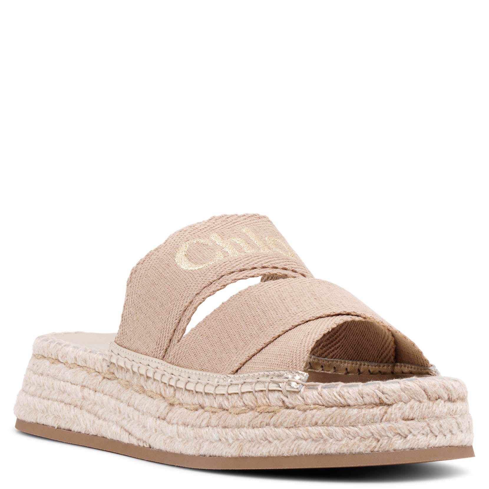 Mila beige linen flats
