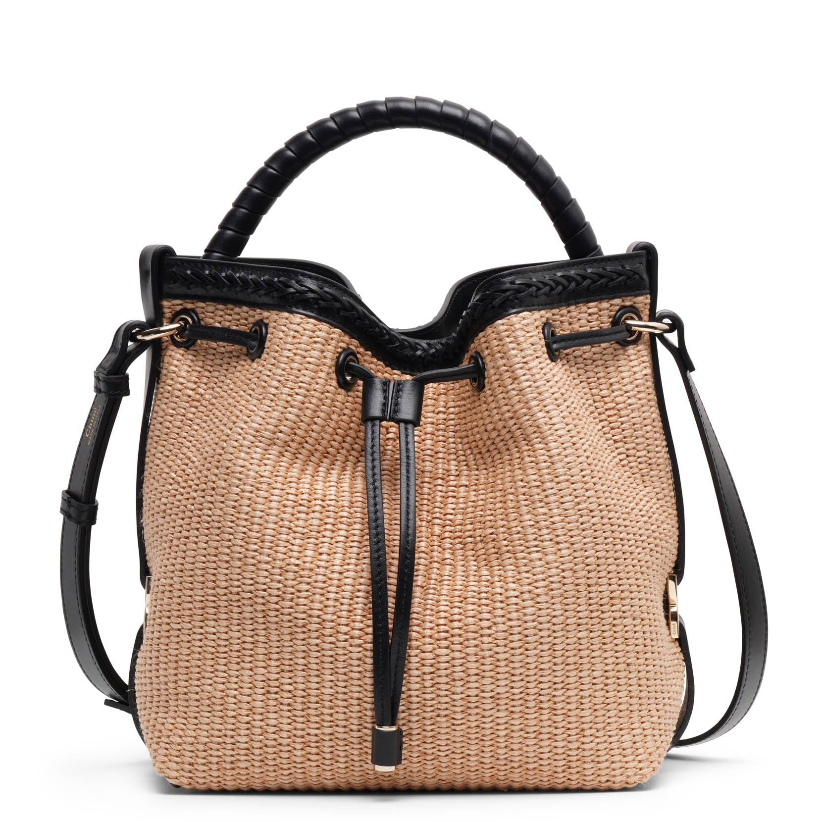 Marcie beige raffia bag